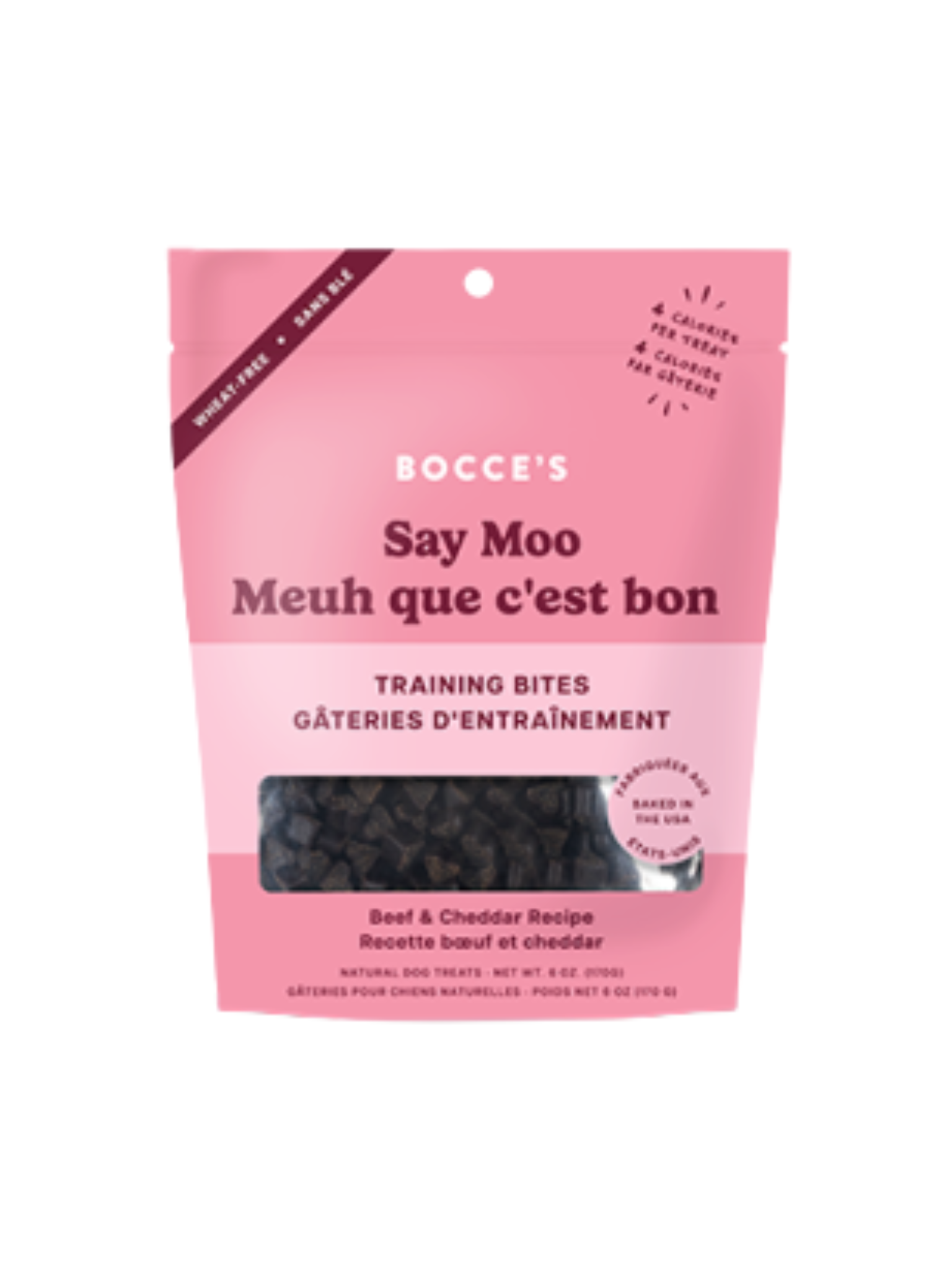 BOCCE'S - Gâteries d'entrainement boeuf & cheddar 6oz. Bêtes Gourmandes, boutique spécialisée alimentation, éducation et sports pour chiens à Québec.