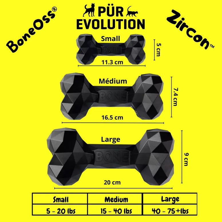PÜR ÉVOLUTION - Jouet Boneoss® Zircon. Bêtes Gourmandes, boutique spécialisée alimentation, éducation et sports pour chiens à Québec.