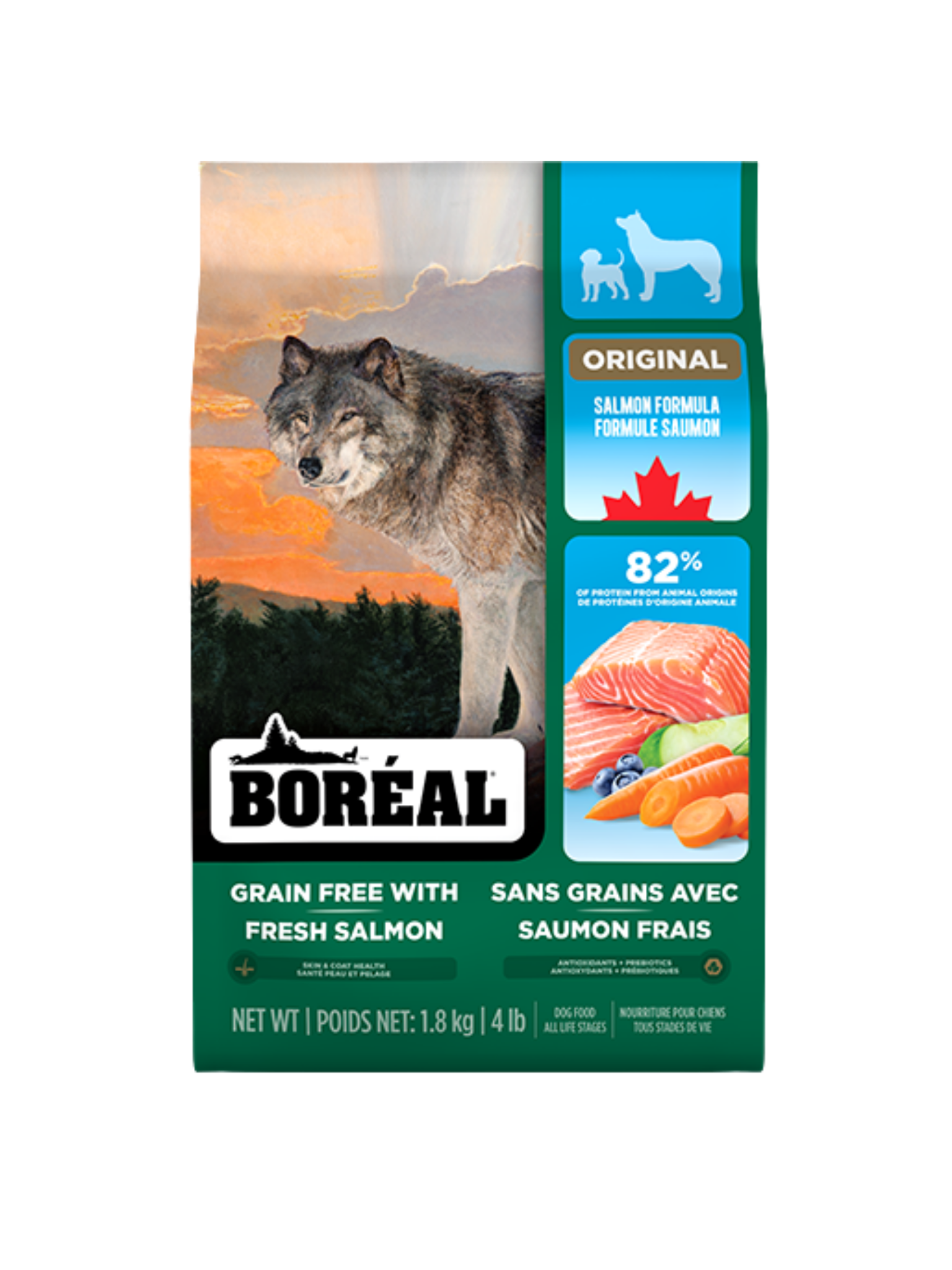 Boréal Original - Sans Grain Au Saumon Sauvage Pour Chien. Bêtes Gourmandes, spécialiste en nourriture et produits pour chien et chat en ligne et en magasin à Québec.
