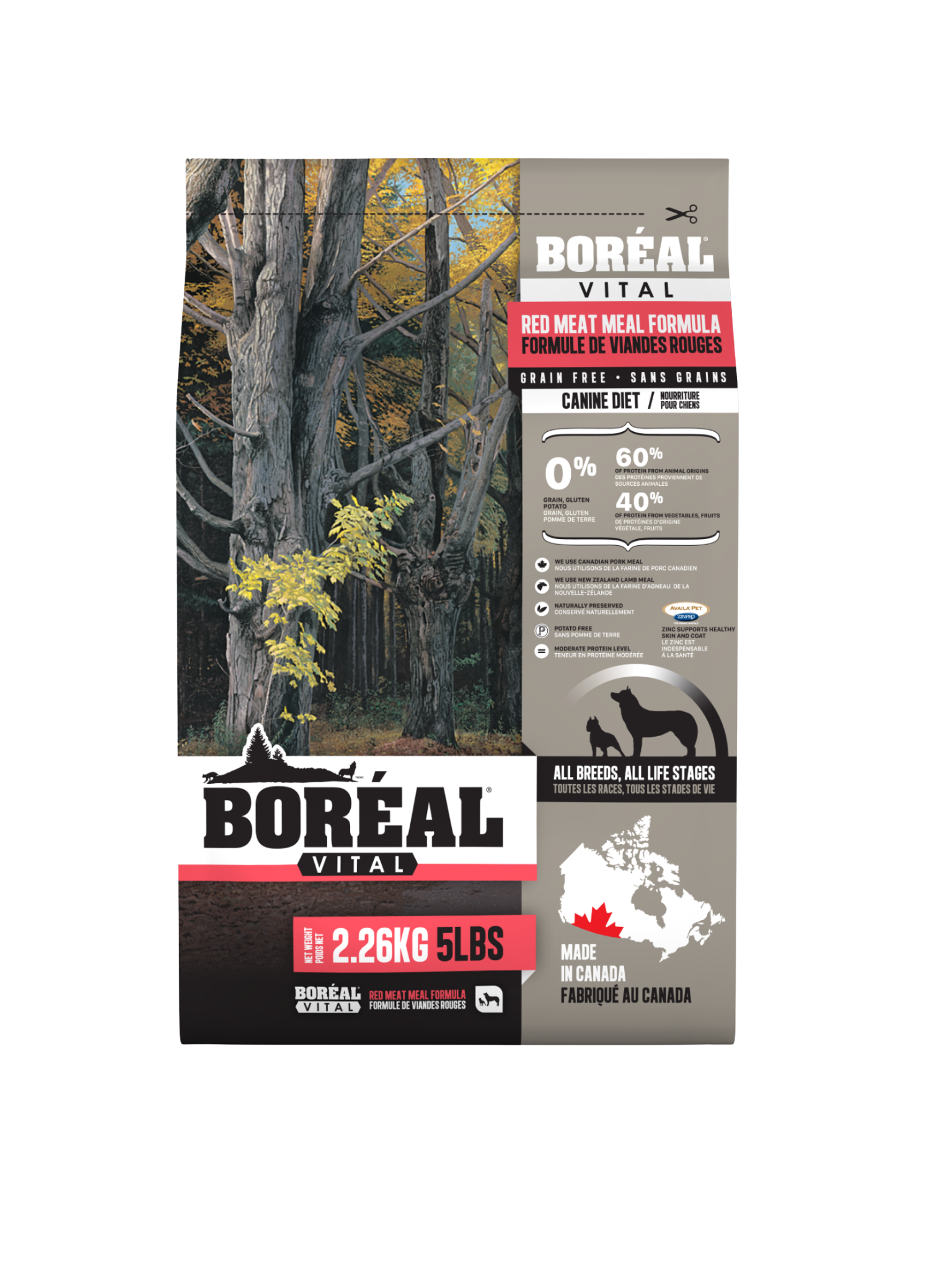 Boréal Vital - Sans Grains Viande Rouge Pour Chien. Bêtes Gourmandes, spécialiste en nourriture et produits pour chien et chat en ligne et en magasin à Québec.