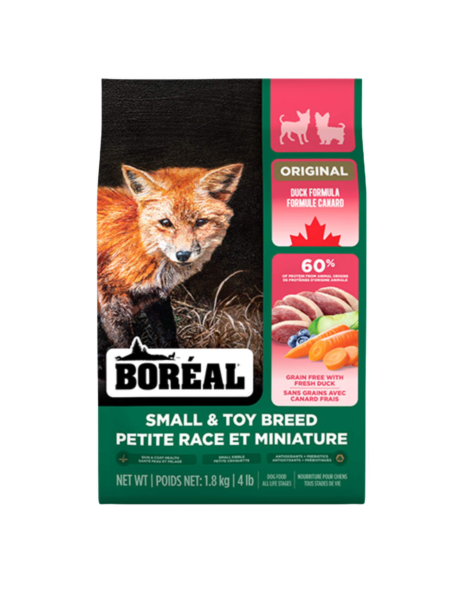 Boréal Original - Sans Grain Canard Petite Race. Bêtes Gourmandes, spécialiste en nourriture et produits pour chien et chat en ligne et en magasin à Québec.