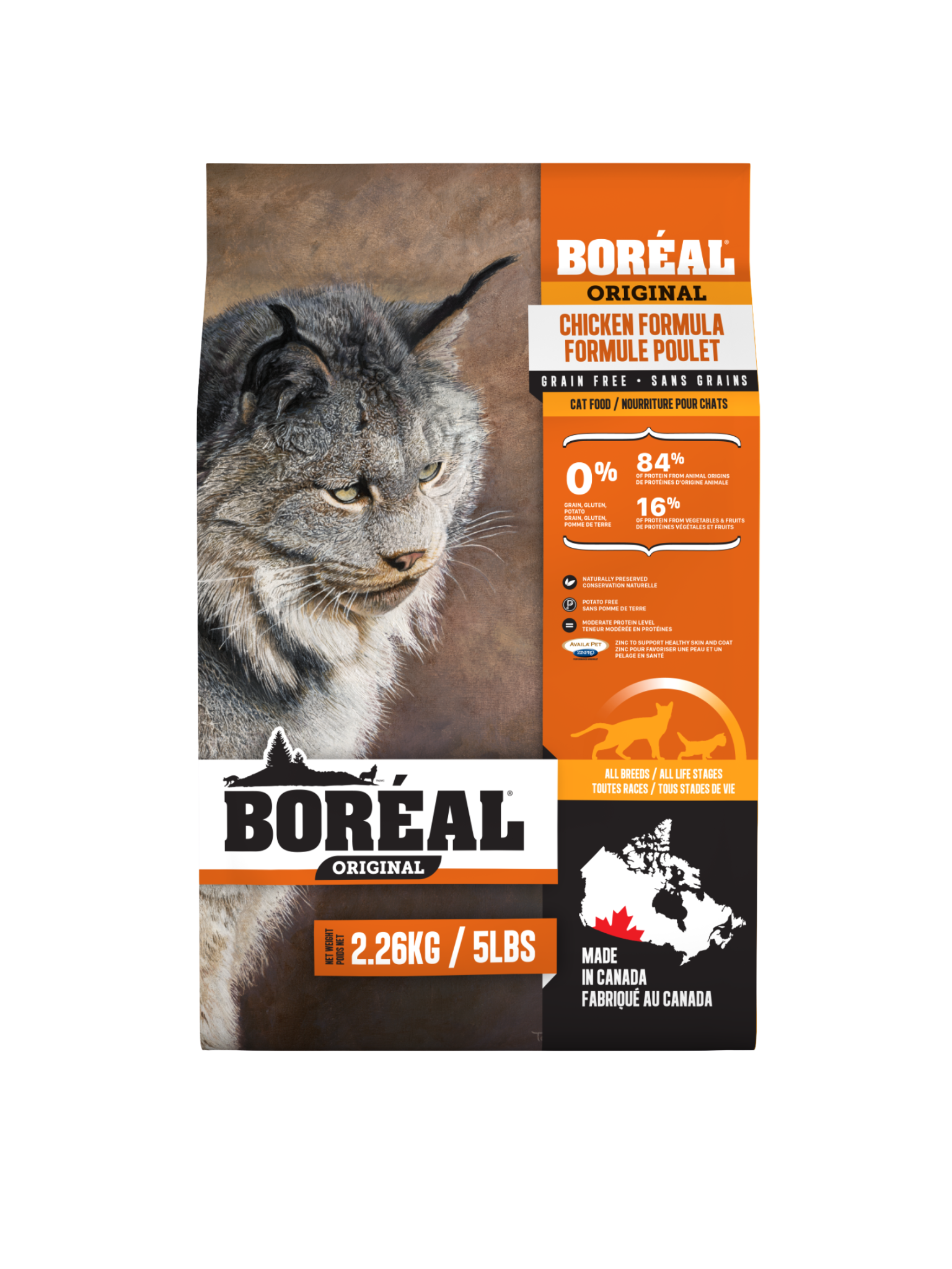 Boréal Original - Sans Grain Au Poulet Pour Chat. Bêtes Gourmandes, spécialiste en nourriture et produits pour chien et chat en ligne et en magasin à Québec.