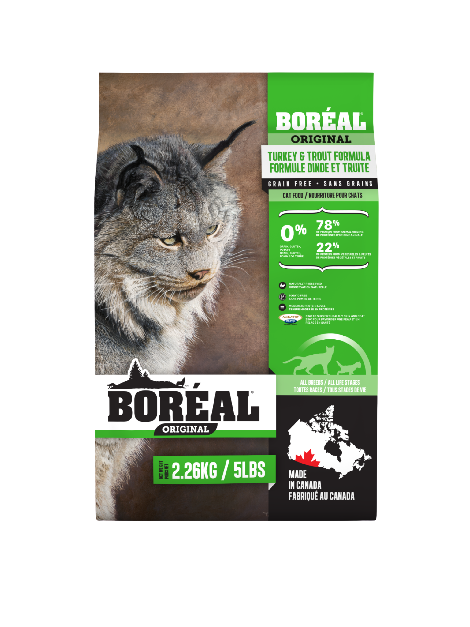 Boréal Original - Sans Grain Dinde Et Truite Pour Chat. Bêtes Gourmandes, spécialiste en nourriture et produits pour chien et chat en ligne et en magasin à Québec.