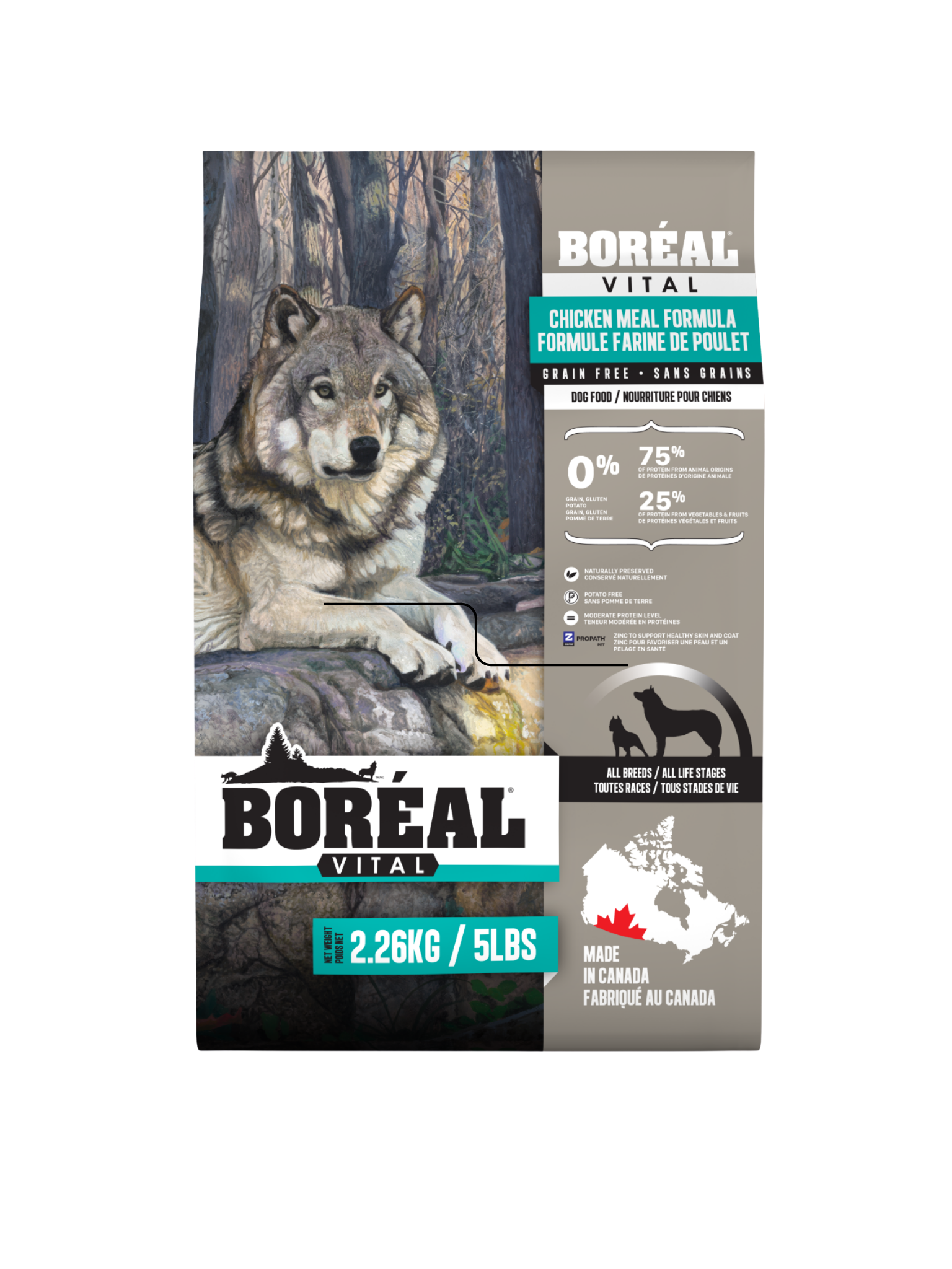 Boréal Vital - Sans Grain Au Poulet Pour Chien. Bêtes Gourmandes, spécialiste en nourriture et produits pour chien et chat en ligne et en magasin à Québec.