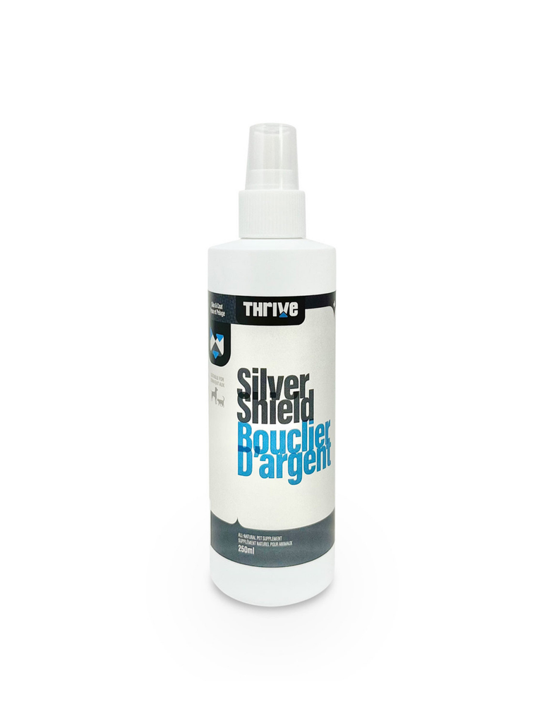 THRIVE - Bouclier d'argent 250ml. Bêtes Gourmandes, boutique spécialisée alimentation, éducation et sports pour chiens à Québec.

