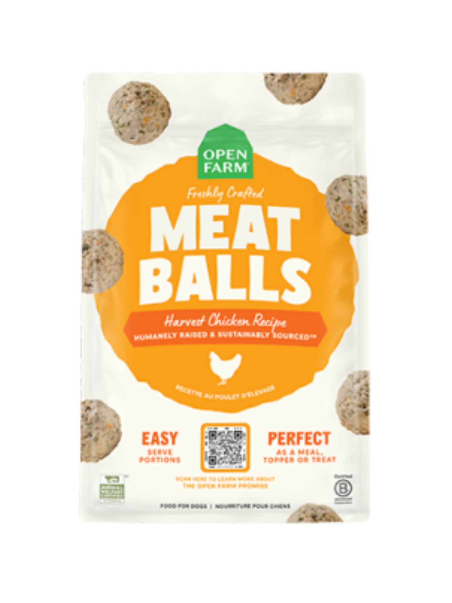 OPEN FARM - Boulette de viande au poulet 36oz. Bêtes Gourmandes, boutique spécialisée alimentation, éducation et sports pour chiens à Québec.