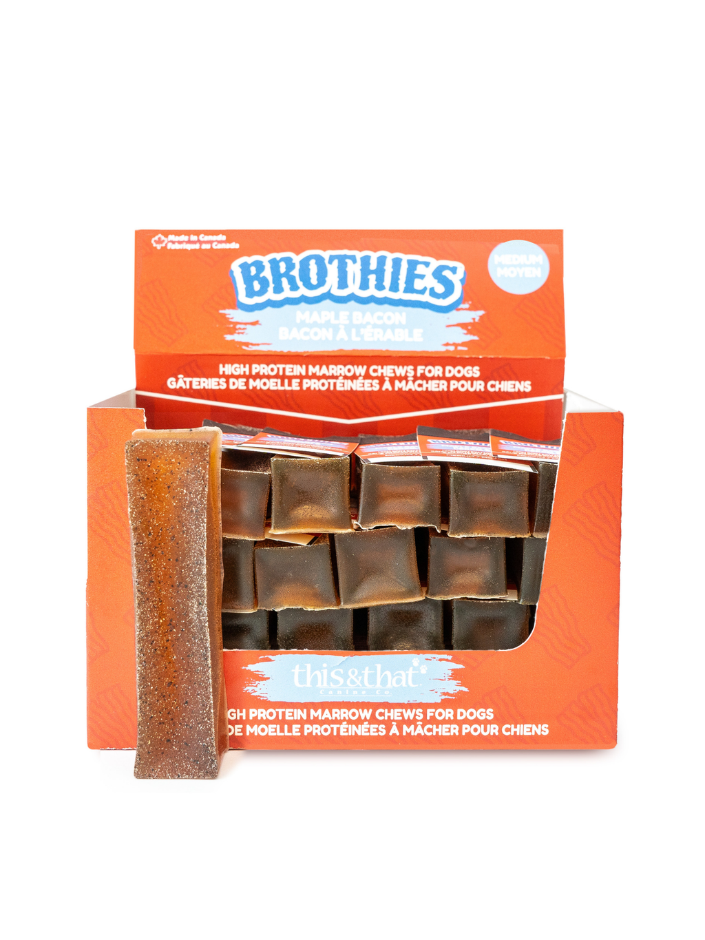 THIS & THAT - Brothies bâton de moelle médium. Bêtes Gourmandes, boutique spécialisée alimentation, éducation et sports pour chiens à Québec.
