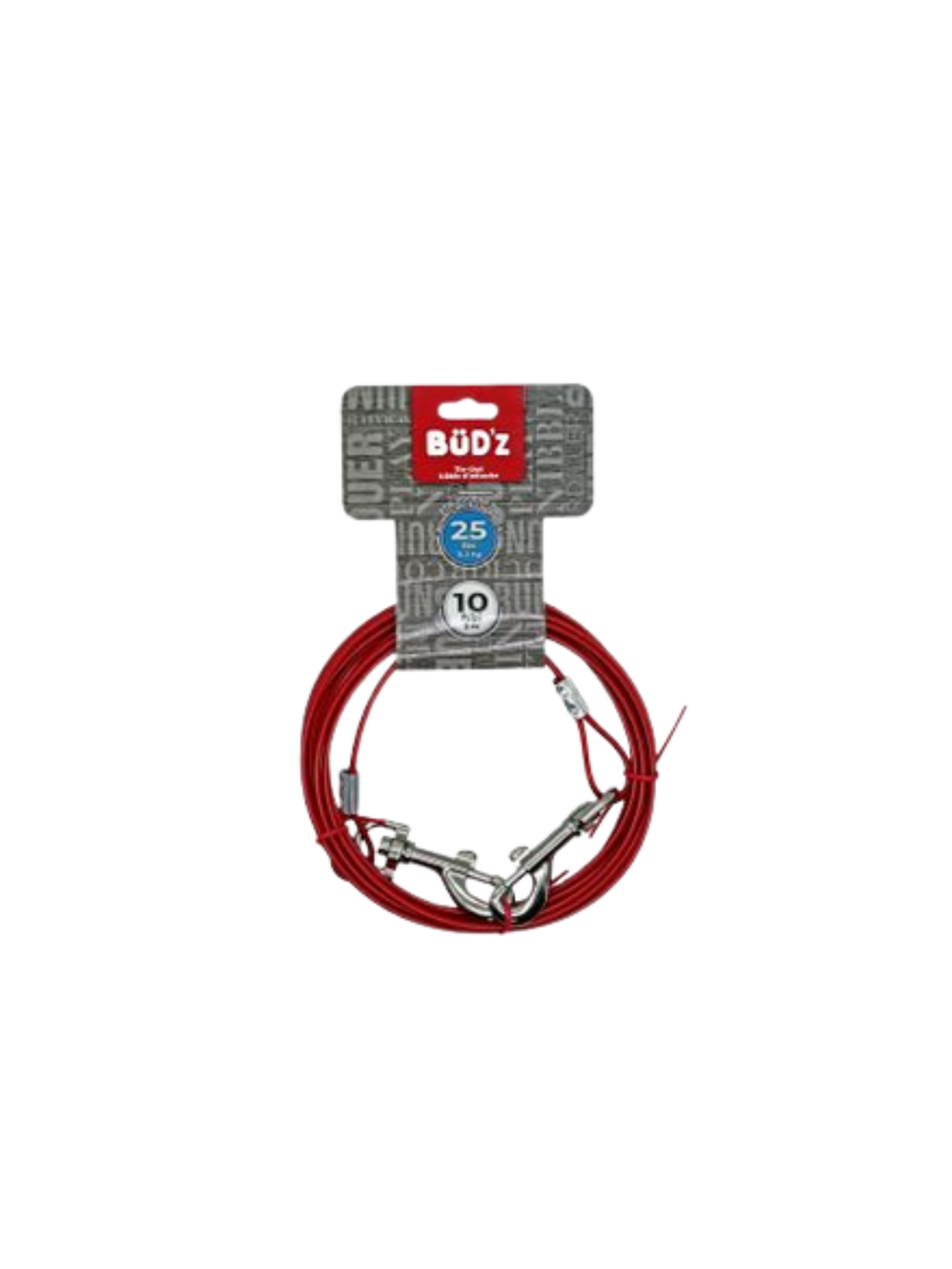 Bud'Z - Cable D'Attache Pour Chien Jusqu'À 25Lbs. Bêtes Gourmandes, spécialiste en nourriture et produits pour chien et chat en ligne et en magasin à Québec.