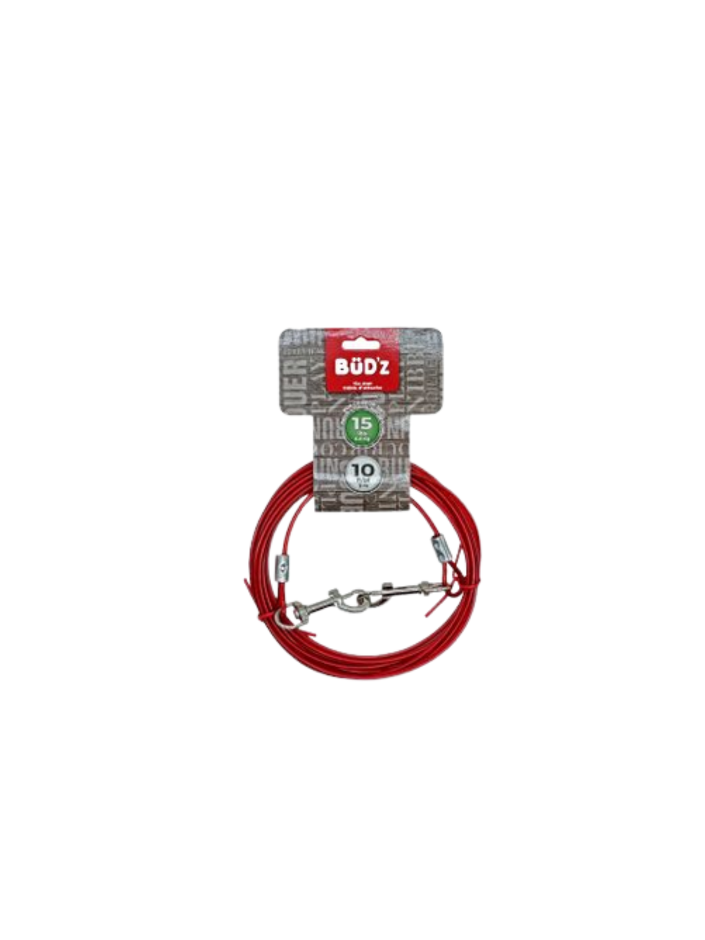 Bud'Z - Cable D'Attache, Jusqu'À 15Lbs. Bêtes Gourmandes, spécialiste en nourriture et produits pour chien et chat en ligne et en magasin à Québec.