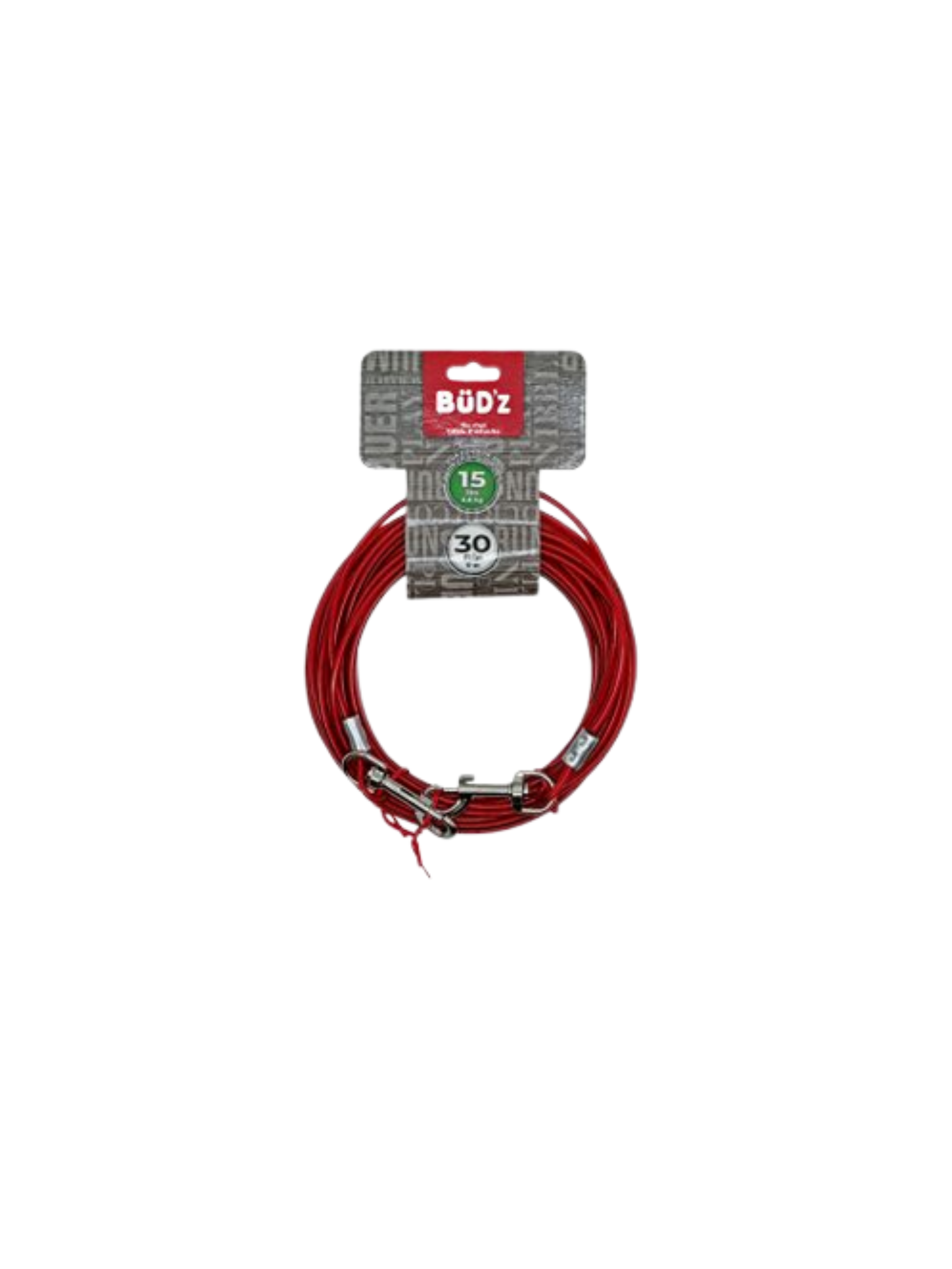 Bud'Z - Cable D'Attache, Jusqu'À 15Lbs. Bêtes Gourmandes, spécialiste en nourriture et produits pour chien et chat en ligne et en magasin à Québec.