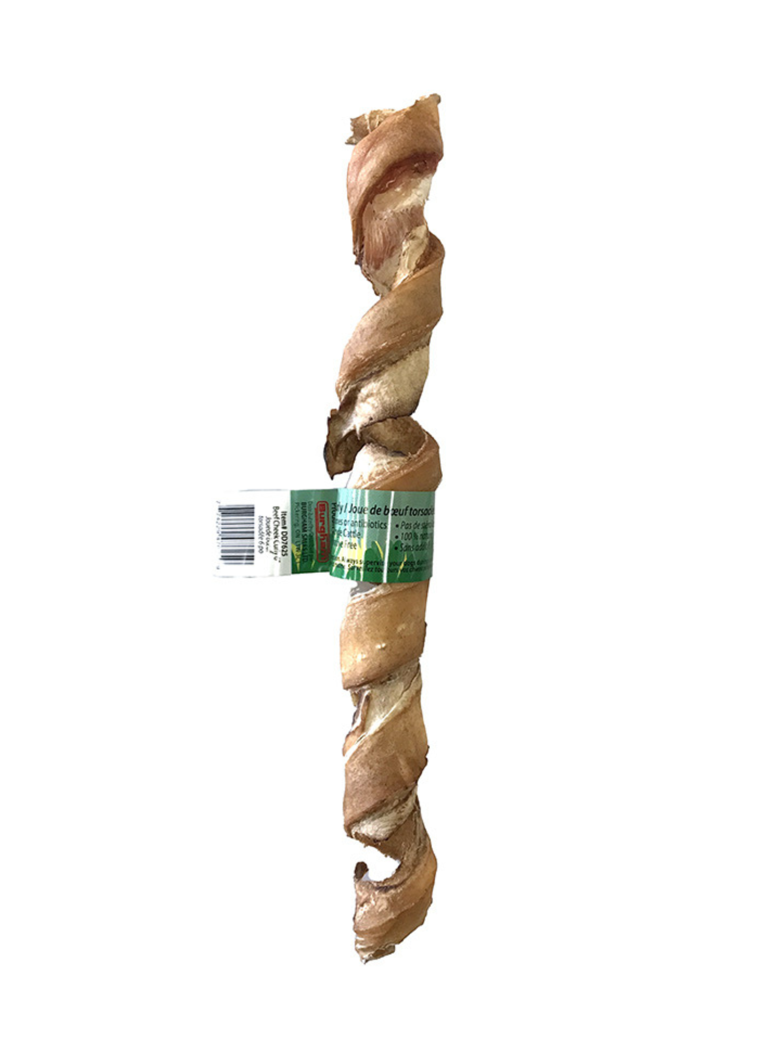 BULLSTERS - Torsade de joue de boeuf 12po. Bêtes Gourmandes, boutique spécialisée alimentation, éducation et sports pour chiens à Québec.