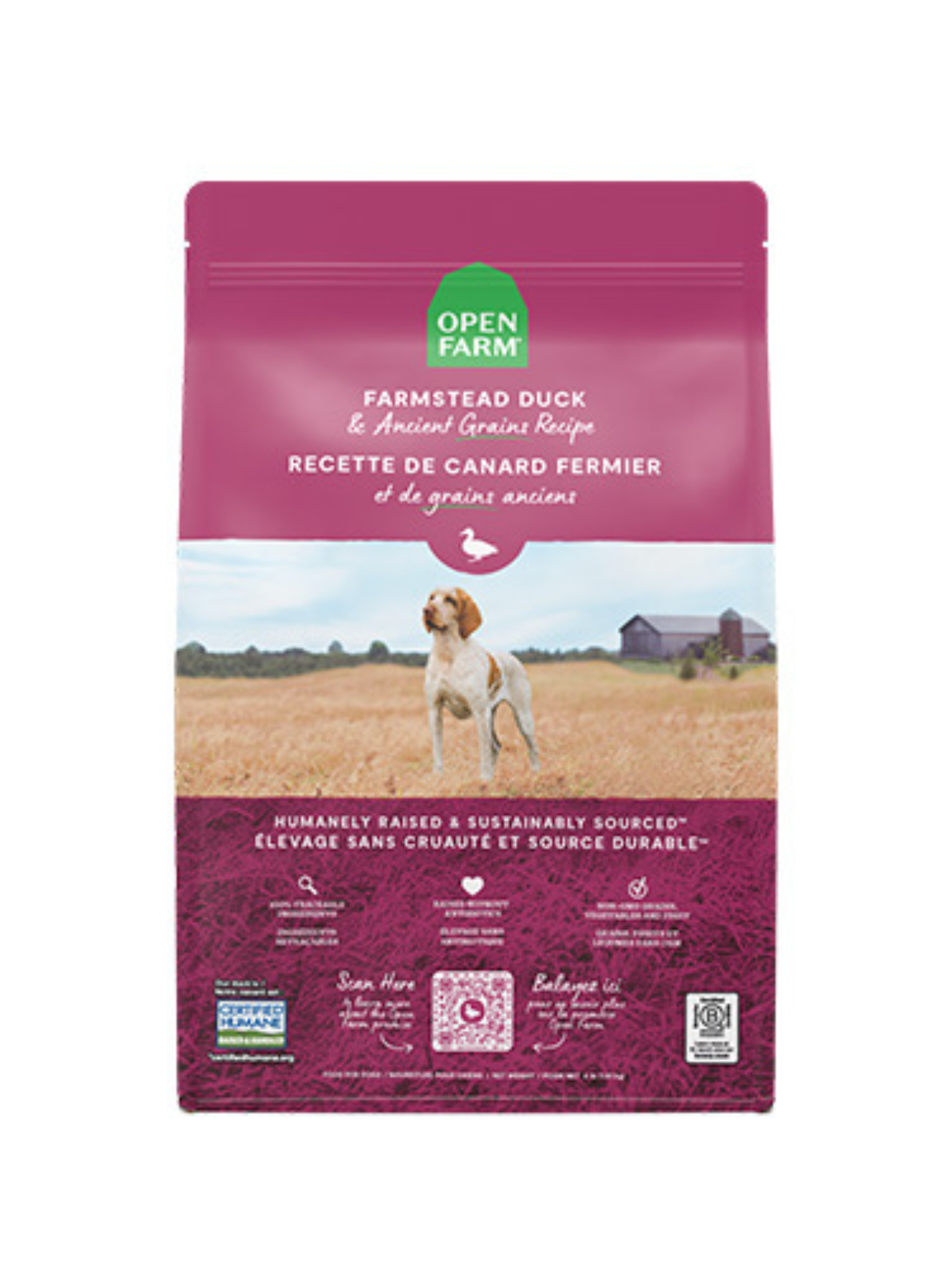 OPEN FARM - Canard grains anciens pour chien