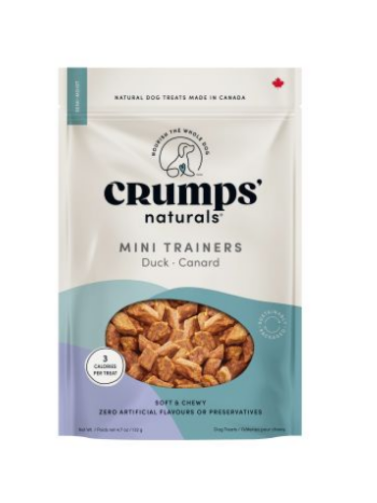 CRUMP'S - Gâteries d'entrainement au canard. Bêtes Gourmandes, boutique spécialisée alimentation, éducation et sports pour chiens à Québec.