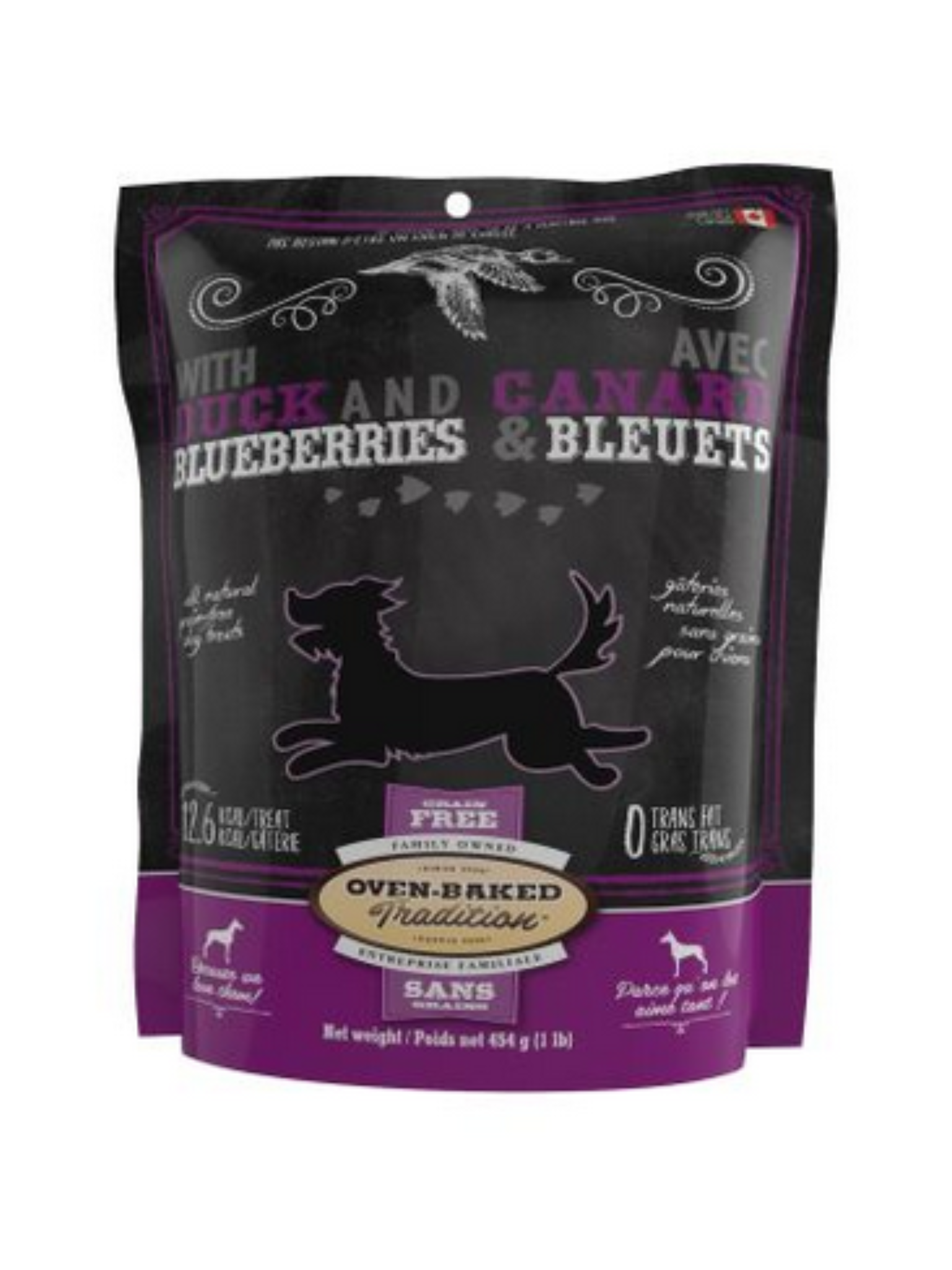 Obt - Gâterie Canard & Bleuets 454G. Bêtes Gourmandes, spécialiste en nourriture et produits pour chien et chat en ligne et en magasin à Québec.