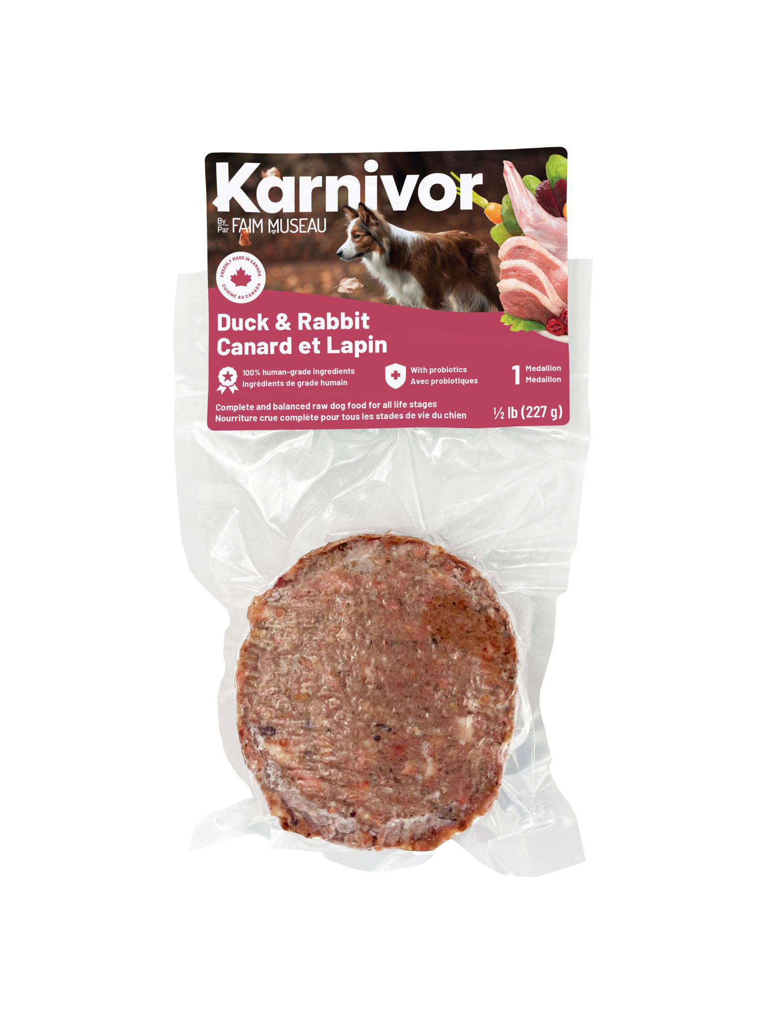 KARNIVOR - Échantillon de 1/2lbs. Bêtes Gourmandes, boutique spécialisée alimentation, éducation et sports pour chiens à Québec.
