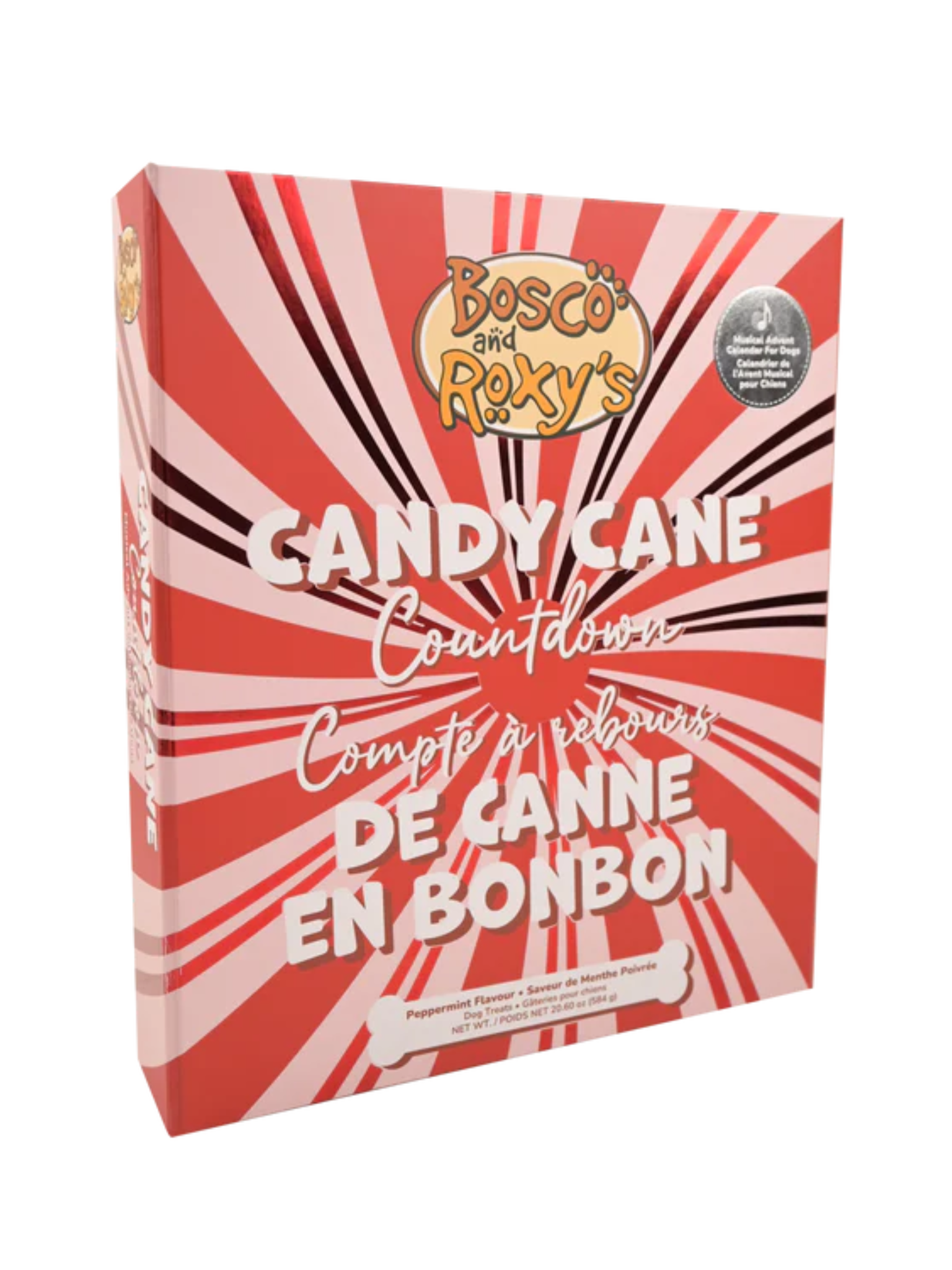 BOSCO & ROXY'S - Calendrier de l'avent musicale. Bêtes Gourmandes, boutique spécialisée alimentation, éducation et sports pour chiens à Québec.