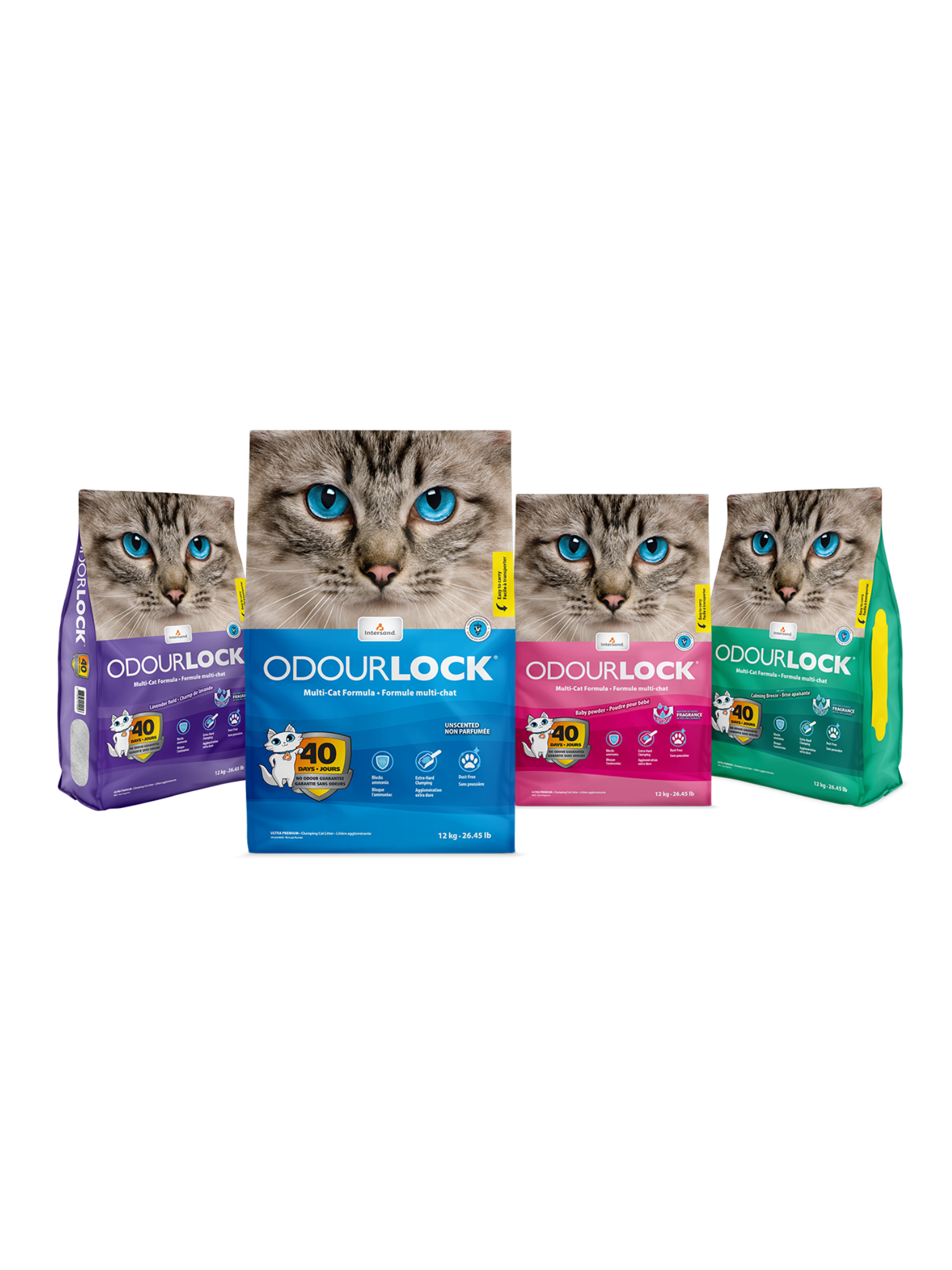 Intersand - Odourlock Litière Agglomérante. Bêtes Gourmandes, spécialiste en nourriture et produits pour chien et chat en ligne et en magasin à Québec.