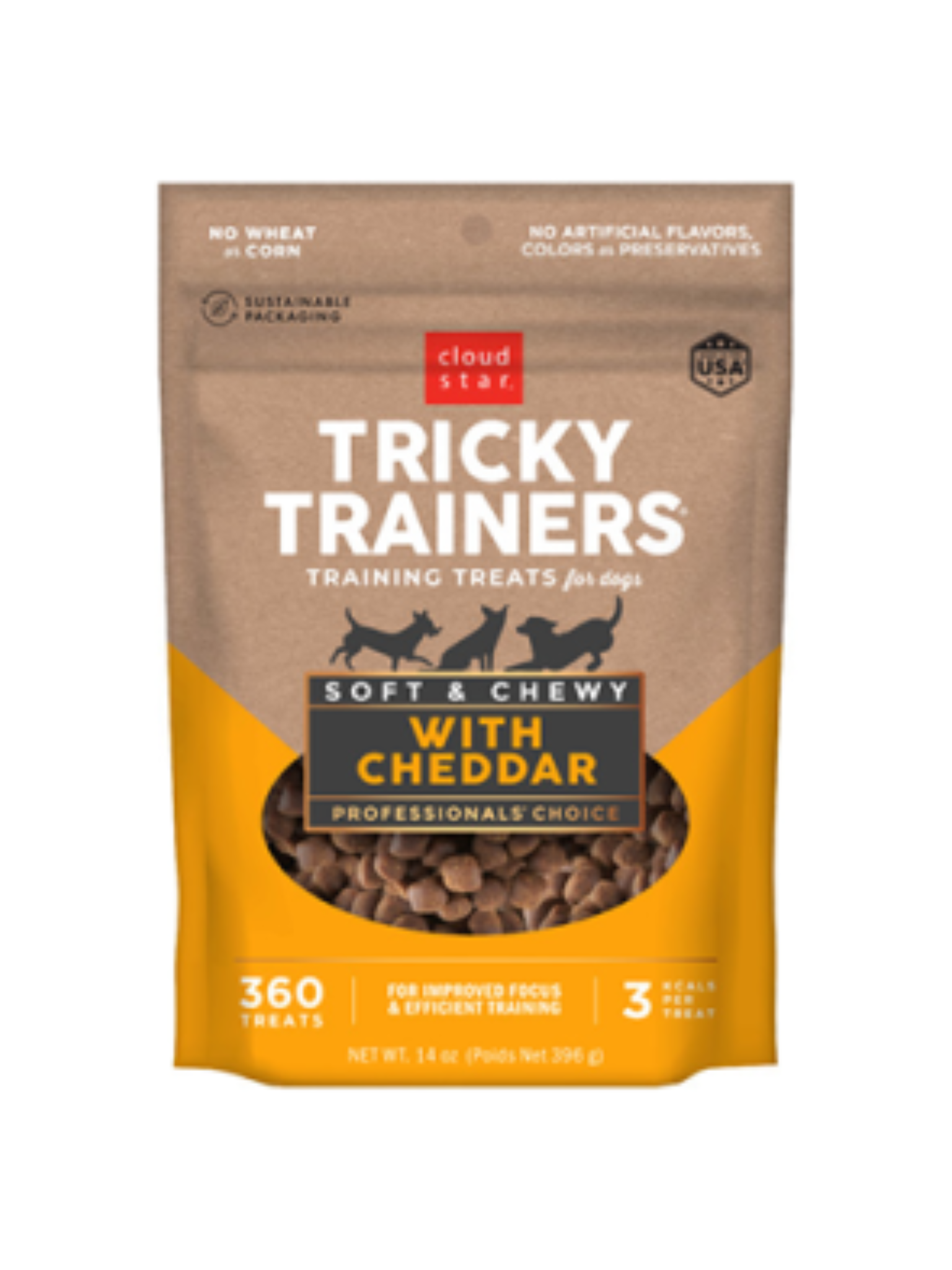 TRICKY TRAINERS - Gâteries tendres au cheddar 14 oz