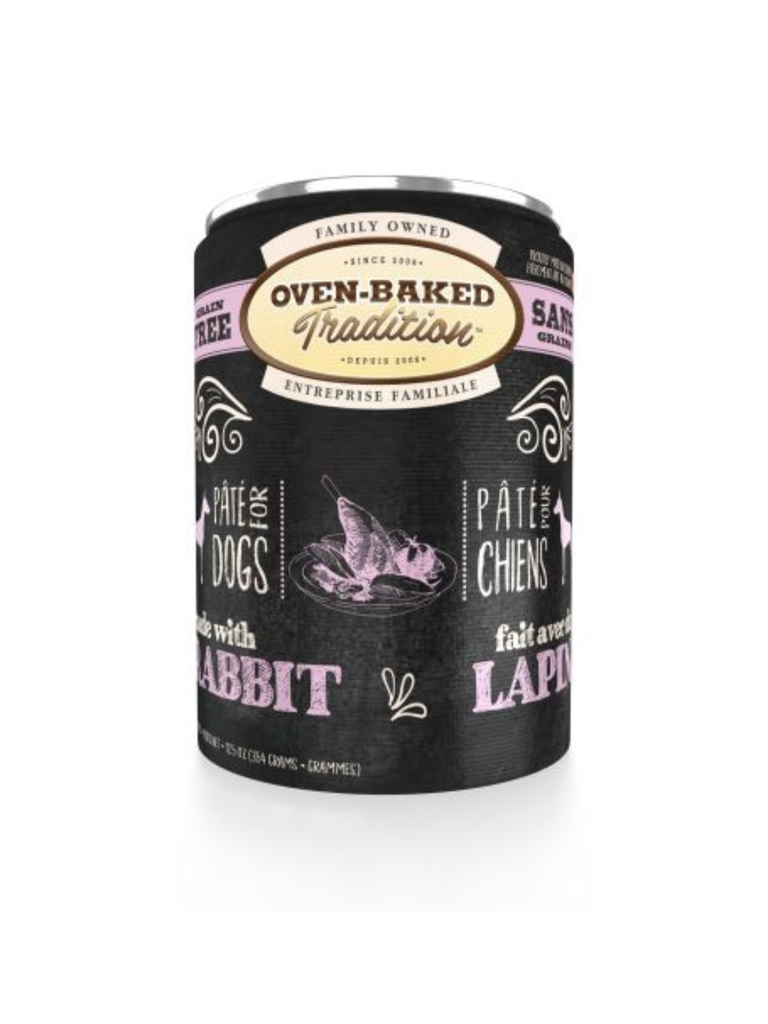 OVENBAKED - Pâté de lapin 354g. Bêtes Gourmandes, boutique spécialisée alimentation, éducation et sports pour chiens à Québec.