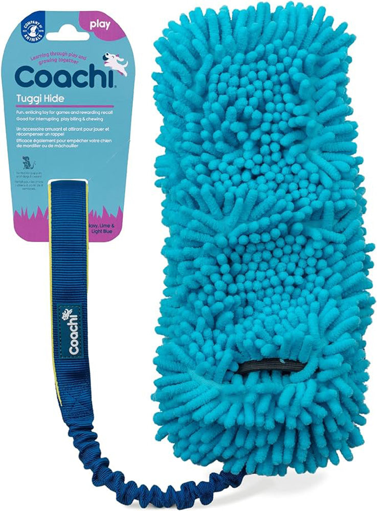 COACHI - Tug cache-cache bleu. Bêtes Gourmandes, boutique spécialisée alimentation, éducation et sports pour chiens à Québec.