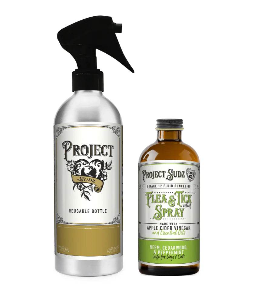 PROJECT SUDZ - Concentré pour vaporisateur puces & tiques. Bêtes Gourmandes, boutique spécialisée alimentation, éducation et sports pour chiens à Québec.