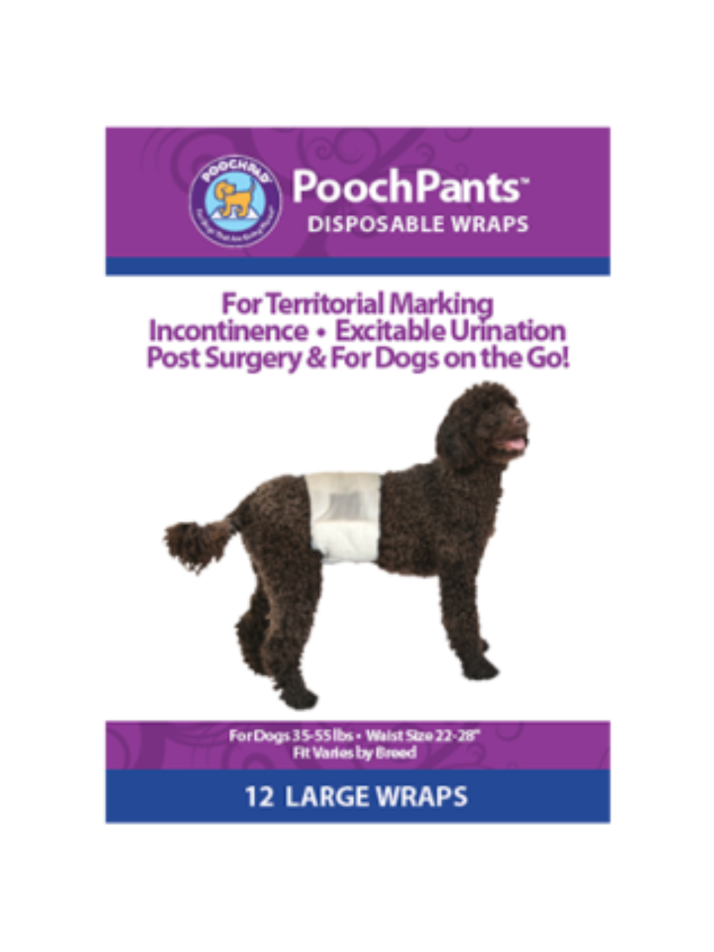 POOCHPANTS - Couche jetable (Paquet de 12)