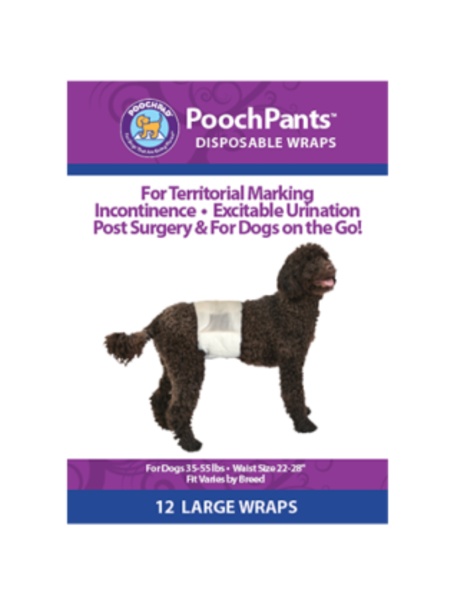 POOCHPANTS - Couche jetable (Paquet de 12)