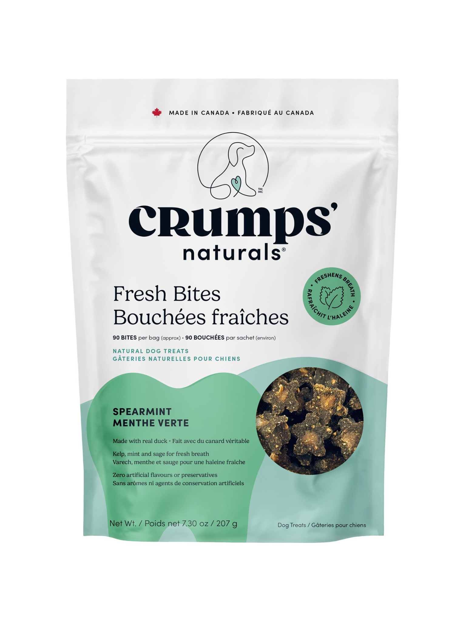 CRUMP'S - Bouchée fraiche pour l'haleine . Bêtes Gourmandes, boutique spécialisée alimentation, éducation et sports pour chiens à Québec.