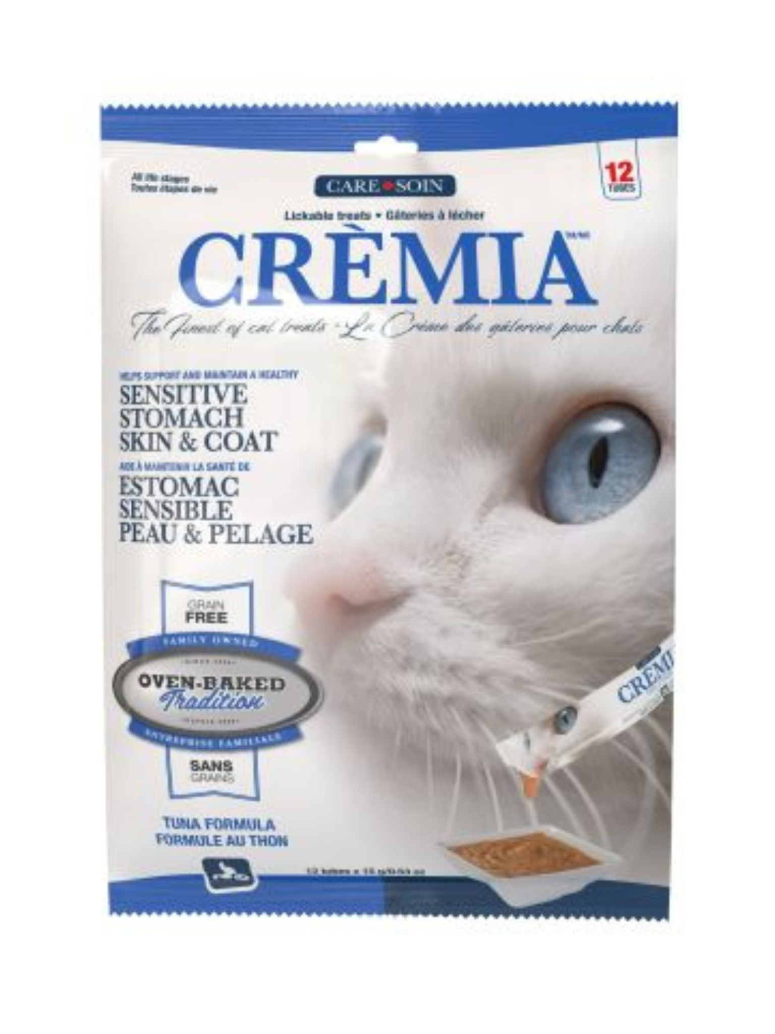OBT - Gâterie crémeuse au thon pour chat pour peau & estomac sensible 12x15g. Bêtes Gourmandes, boutique spécialisée alimentation, éducation et sports pour chiens à Québec.