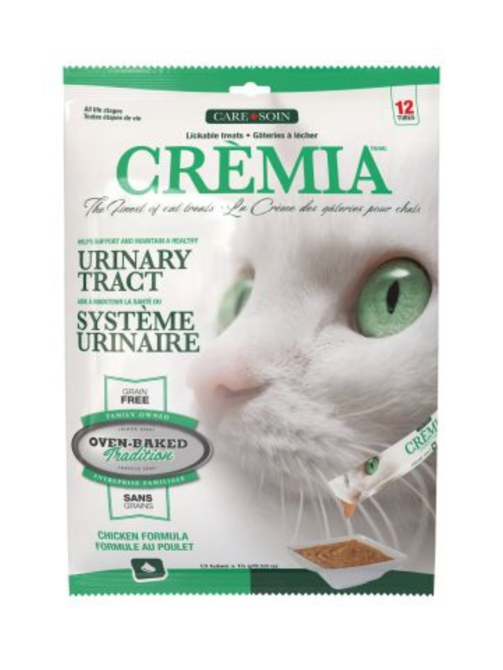 OBT - Gâterie crémeuse au poulet pour chat pour le système urinaire 12x15g. Bêtes Gourmandes, boutique spécialisée alimentation, éducation et sports pour chiens à Québec.