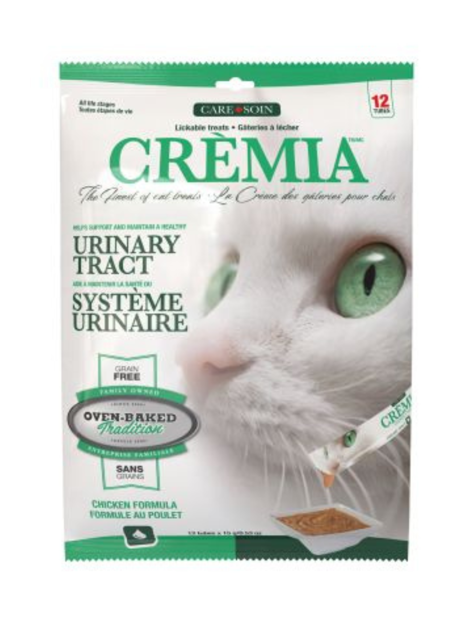 OBT - Gâterie crémeuse au poulet pour chat pour le système urinaire 12x15g. Bêtes Gourmandes, boutique spécialisée alimentation, éducation et sports pour chiens à Québec.