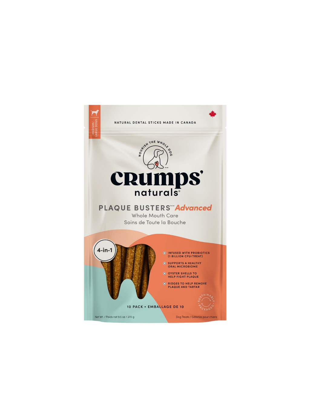 CRUMPS - Plaque Busters 7" Soins de la bouche Pqt 10