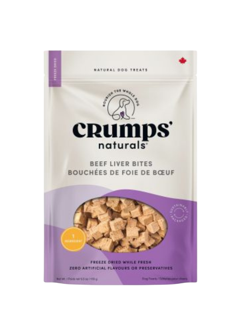 CRUMP'S - Gâterie d'entrainement au foie de boeuf. Bêtes Gourmandes, boutique spécialisée alimentation, éducation et sports pour chiens à Québec.