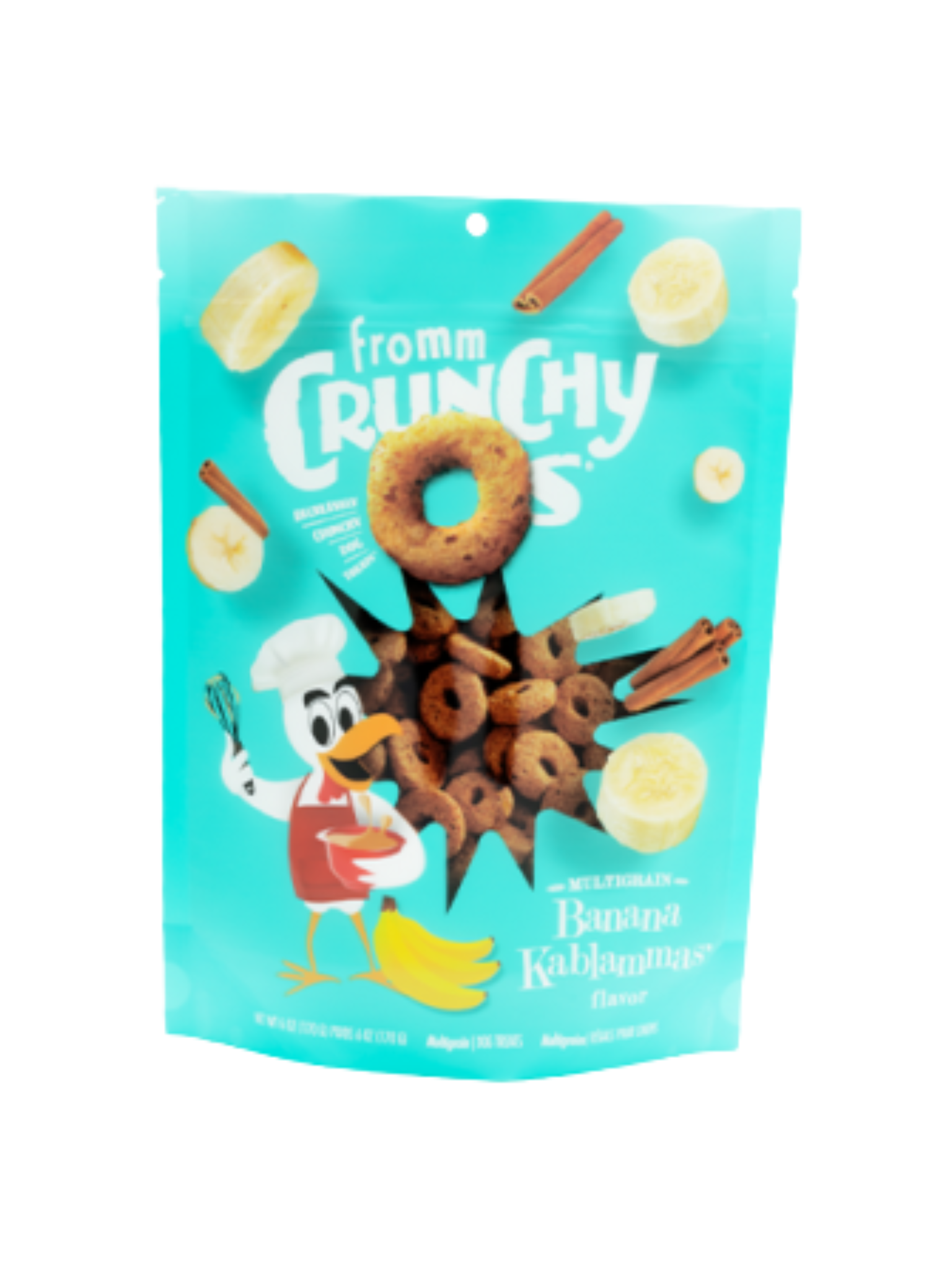 FROMM - Crunchy O's Banane, avoine et cannelle . Bêtes Gourmandes, boutique spécialisée alimentation, éducation et sports pour chiens à Québec.