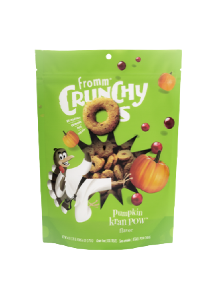 FROMM - Crunchy O's citrouille. Bêtes Gourmandes, boutique spécialisée alimentation, éducation et sports pour chiens à Québec.