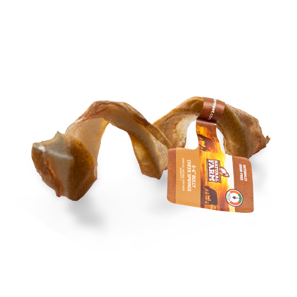 NATURAL FARM - Joue de boeuf en spiral 5-6po. Bêtes Gourmandes, boutique spécialisée alimentation, éducation et sports pour chiens à Québec.