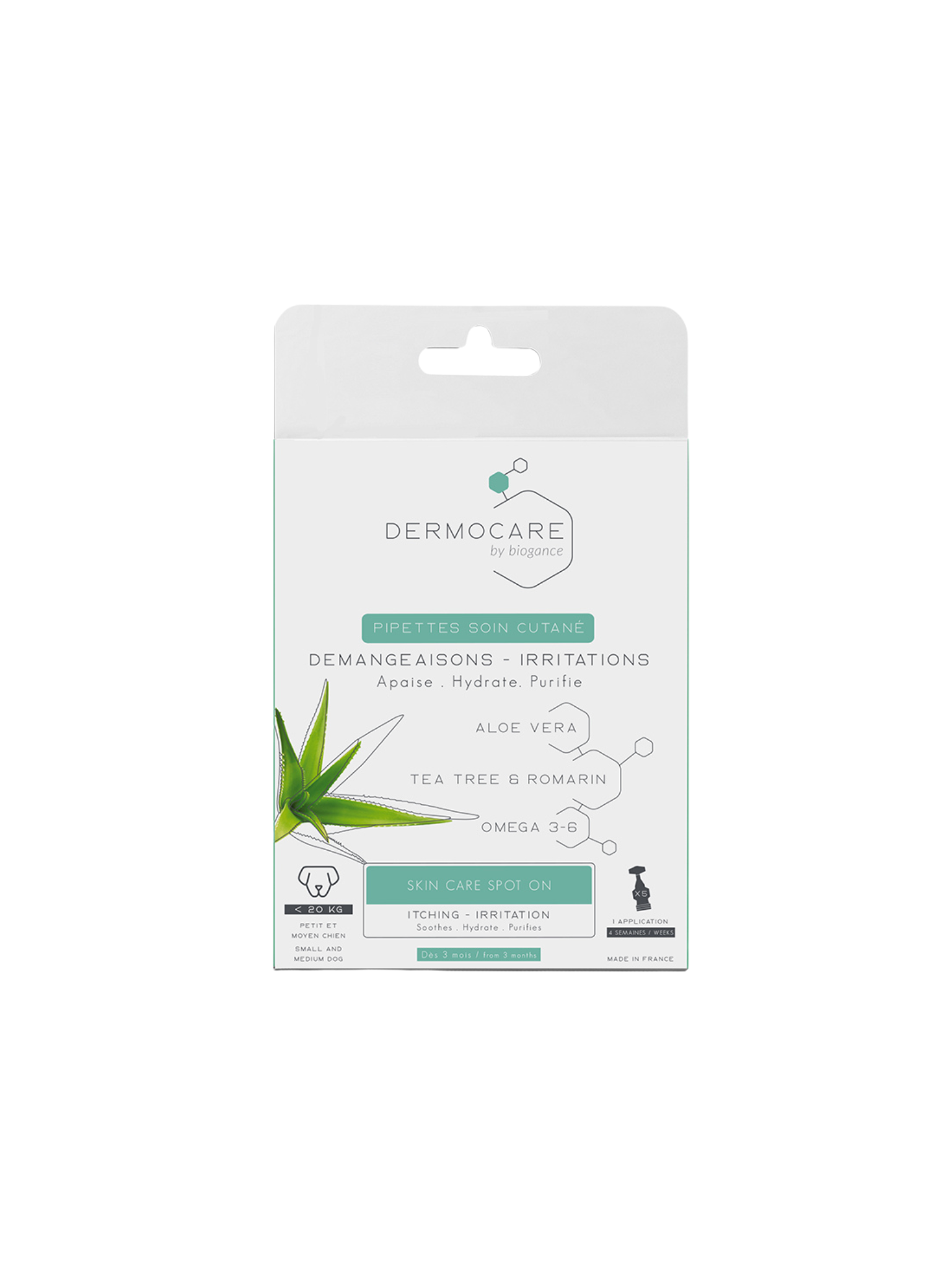 BIOGANCE - Goutte pour chien d'huiles essentielles dermocare+
