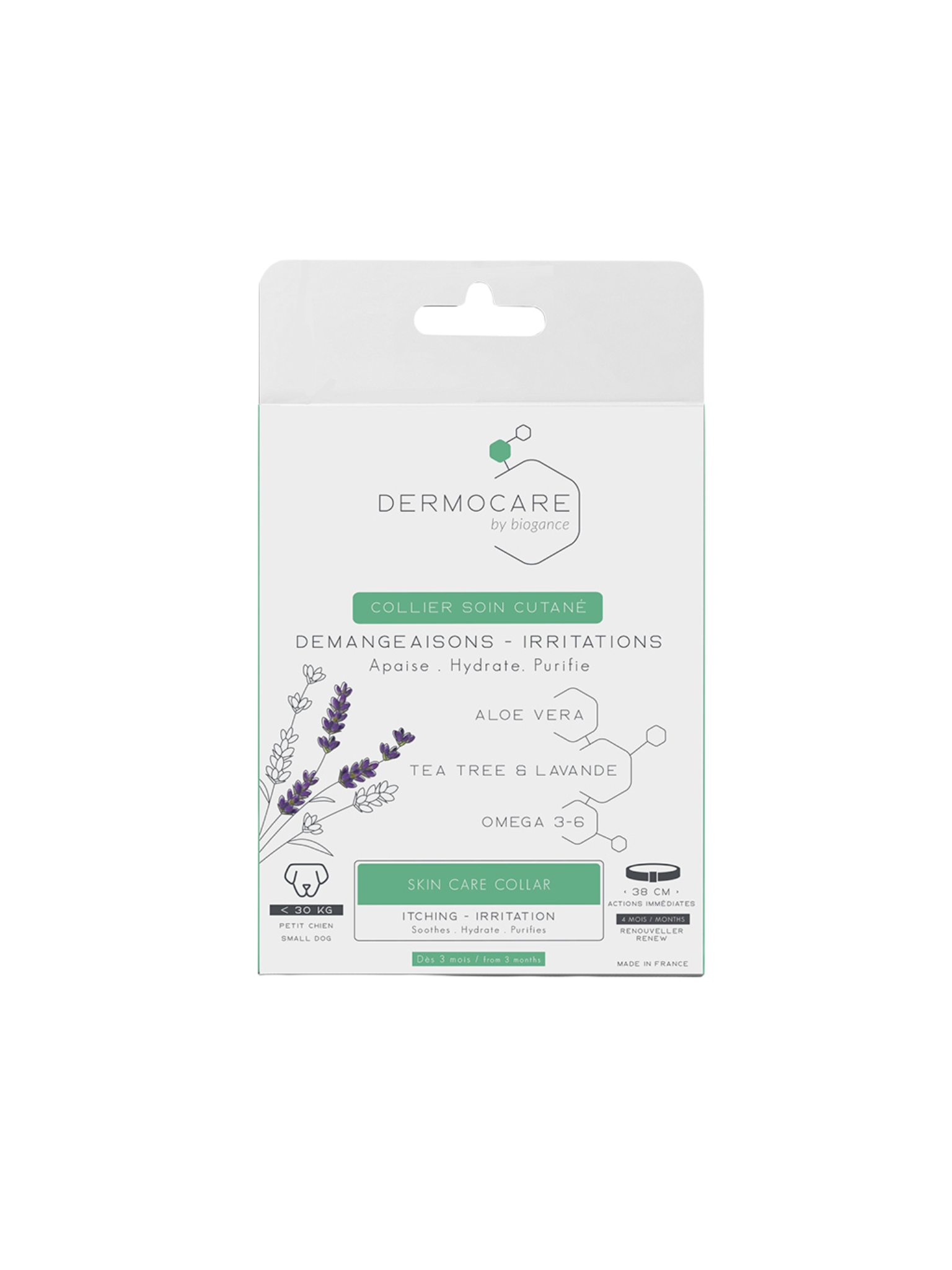 BIOGANCE - Dermocare+ collier pour chien avec huiles essentielles