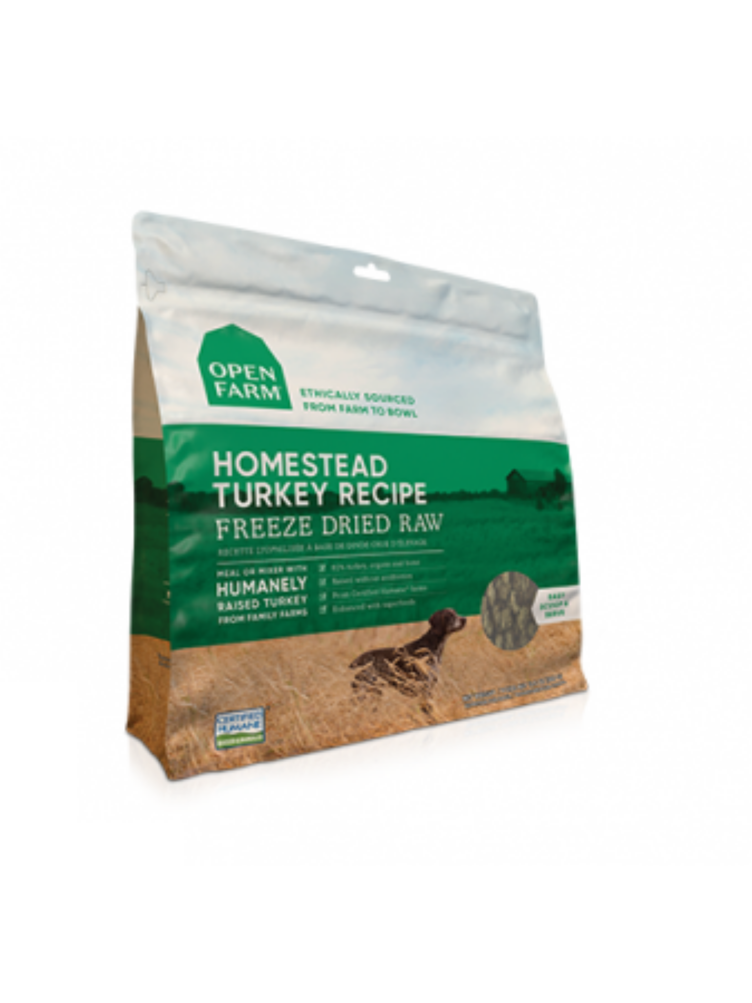 OPEN FARM - Morceaux de dinde lyophilisés 13.5 oz. Bêtes Gourmandes spécialiste en nutrition pour chien et chat et comportement canin à Québec.