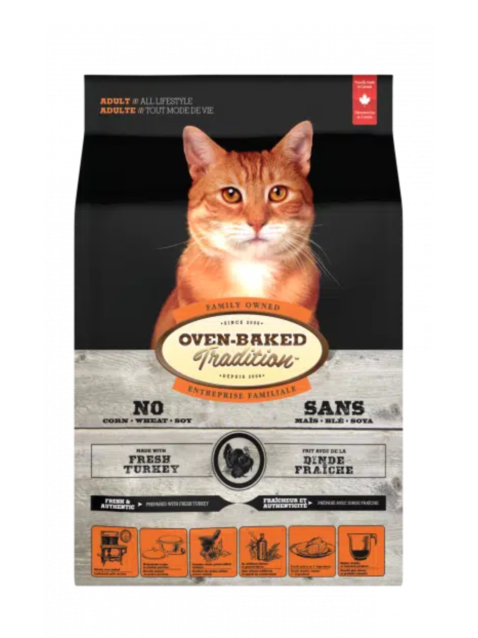 OBT - Nourriture au chat semi-humide avec grains à la dinde 5 lbs