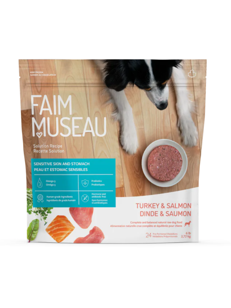 Faim Museau - Dinde & Saumon Pour Chien. Bêtes Gourmandes, spécialiste en nourriture et produits pour chien et chat en ligne et en magasin à Québec.
