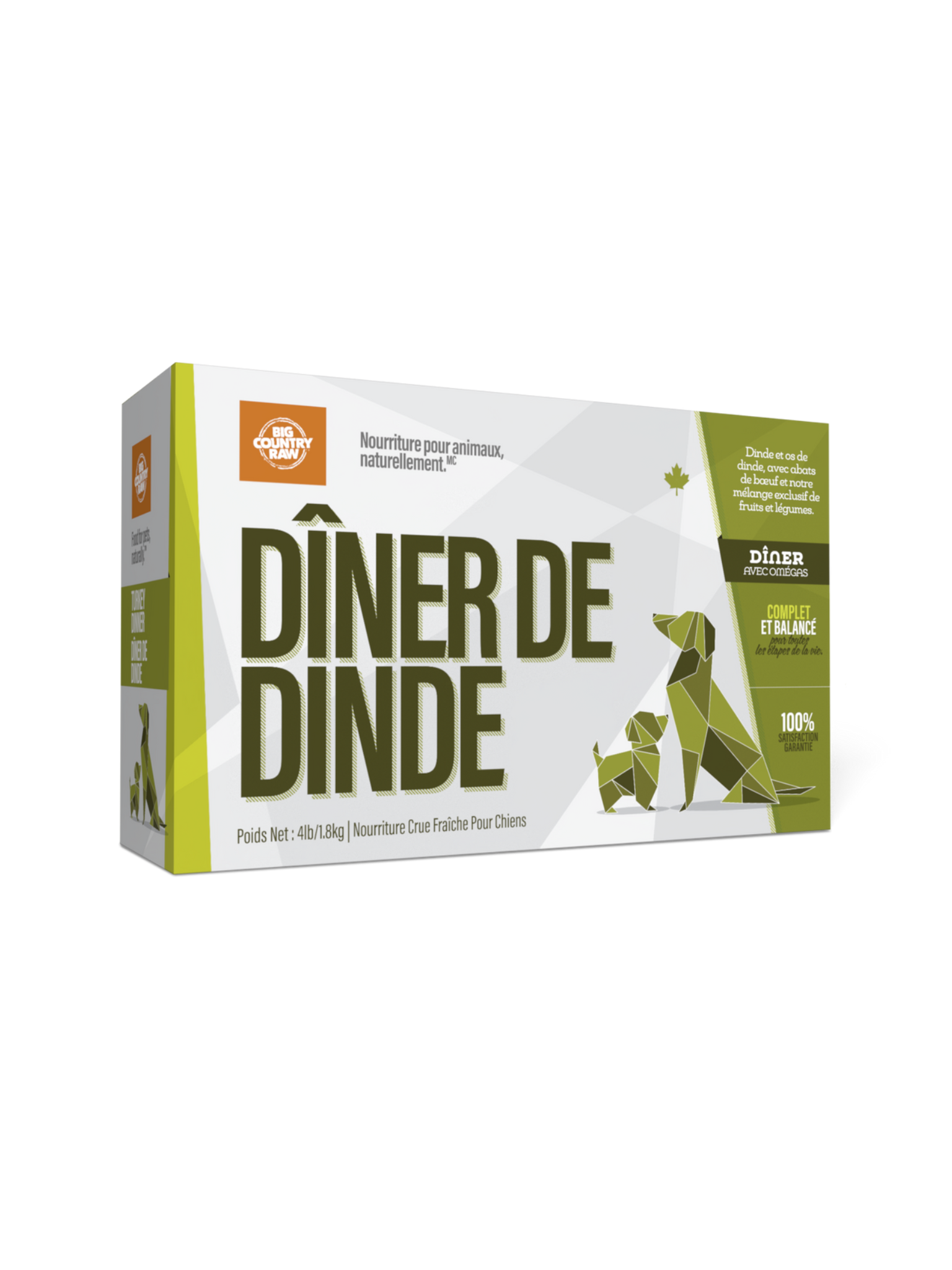 BIG COUNTRY RAW - Dîner de dinde 4lbs