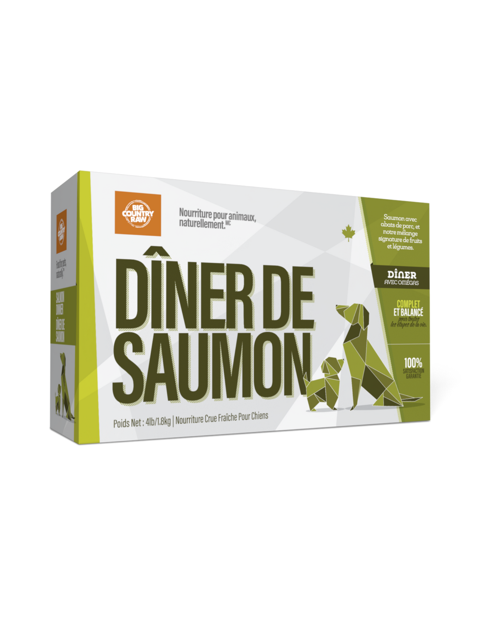BIG COUNTRY RAW - Dîner de saumon 4 lbs