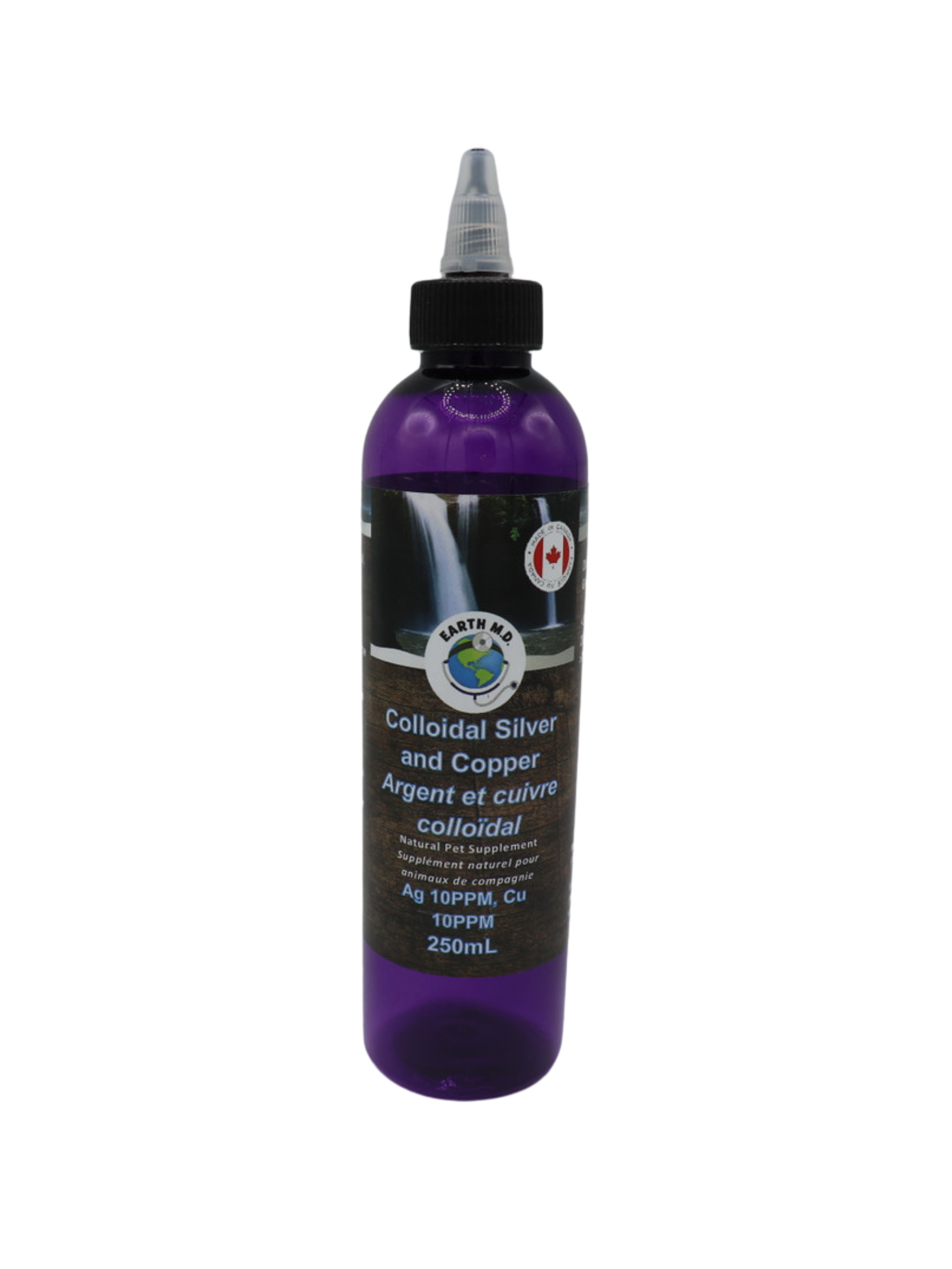 Earth Md - Argent 10Ppm & Cuivre (Goutte) 250Ml. Bêtes Gourmandes, spécialiste en nourriture et produits pour chien et chat en ligne et en magasin à Québec.
