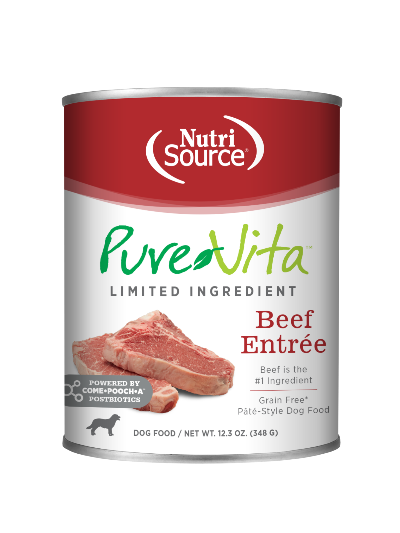 NUTRISOURCE - Nourriture humide Pure Vita entrée de boeuf 348g