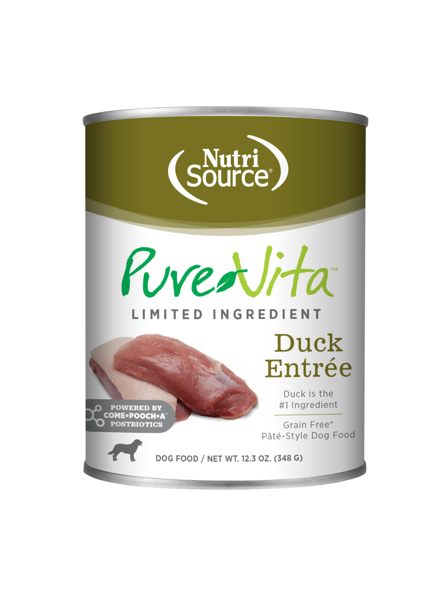 NUTRISOURCE - Nourriture humide Pure Vita entrée de canard 348g