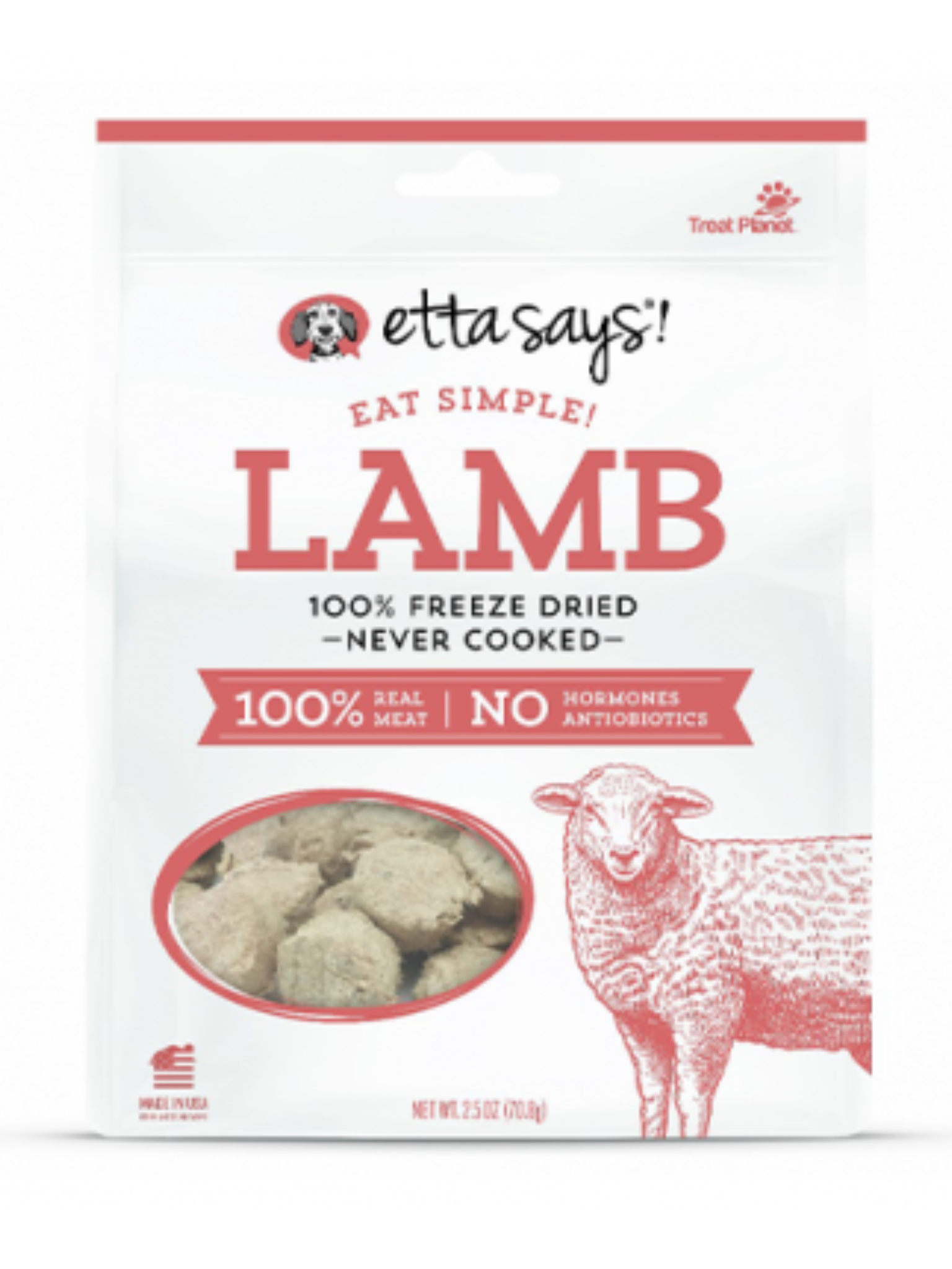 ETTA SAYS! - Morceaux lyophilisés à l'agneau 2.5oz