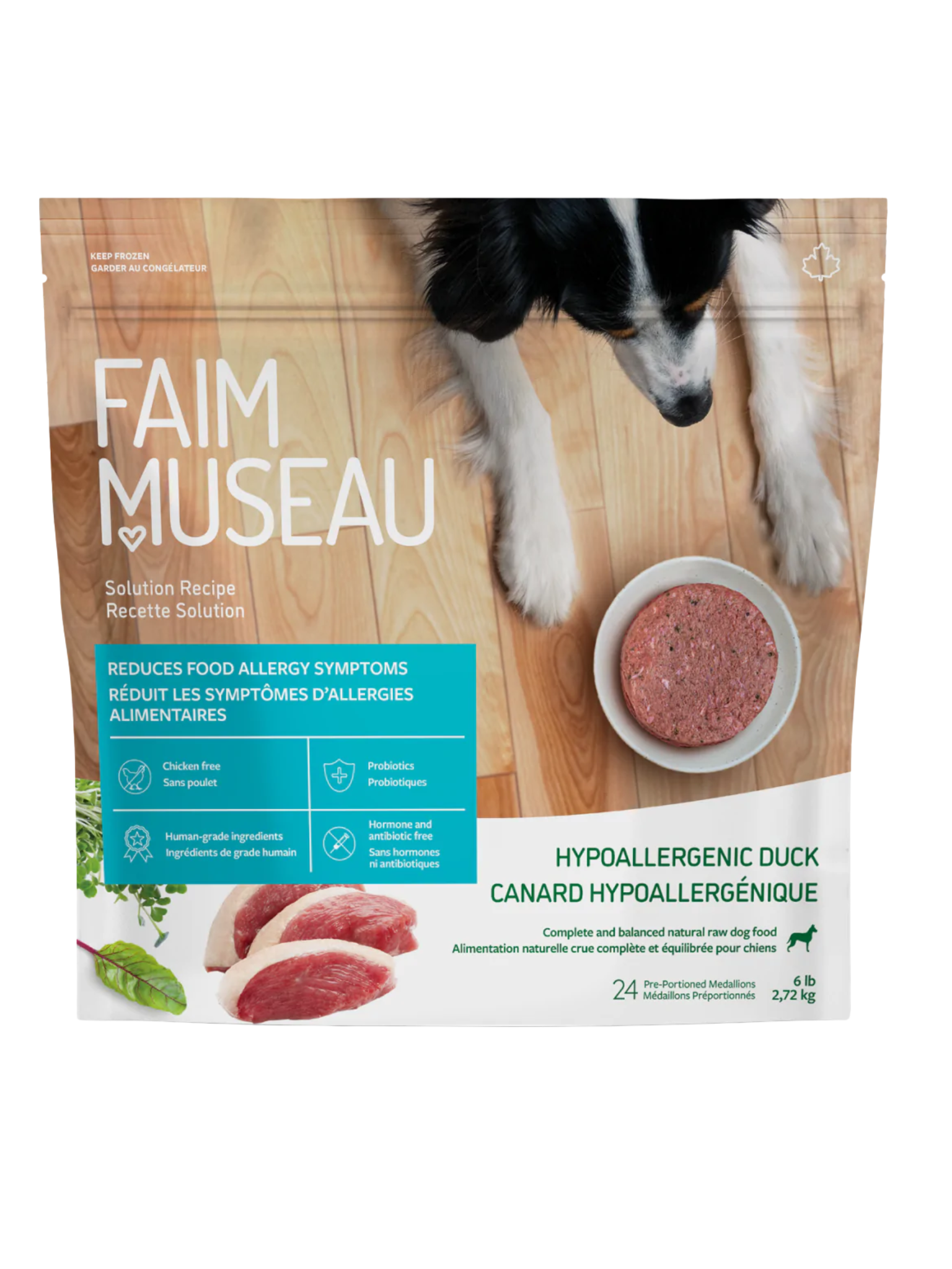 FAIM MUSEAU - Canard hypoallergénique pour chien
