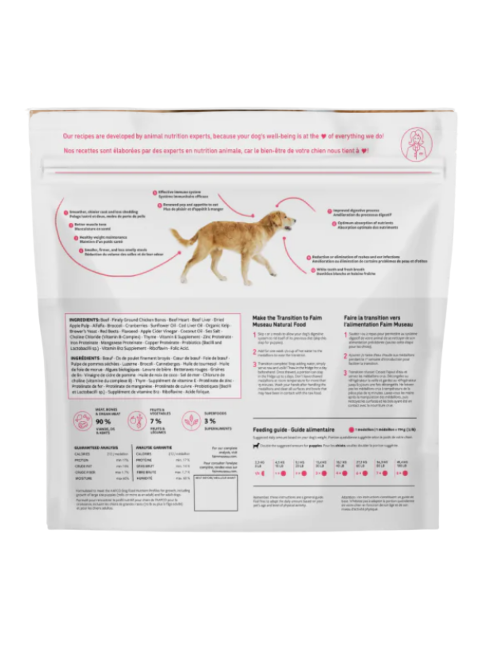 Faim Museau - Boeuf & Pomme Pour Chien. Bêtes Gourmandes, spécialiste en nourriture et produits pour chien et chat en ligne et en magasin à Québec.