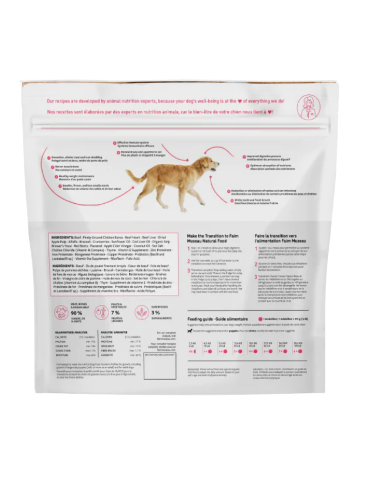 Faim Museau - Boeuf & Pomme Pour Chien. Bêtes Gourmandes, spécialiste en nourriture et produits pour chien et chat en ligne et en magasin à Québec.